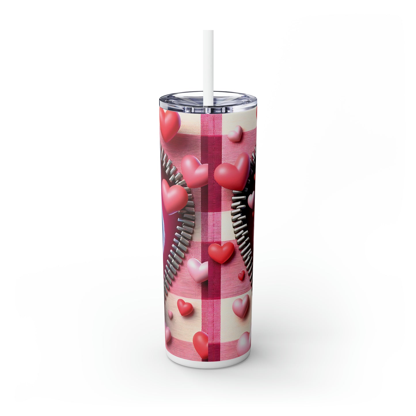 Skinny Tumbler with Straw, 20oz, Dog, Valentines Day, awd-1125