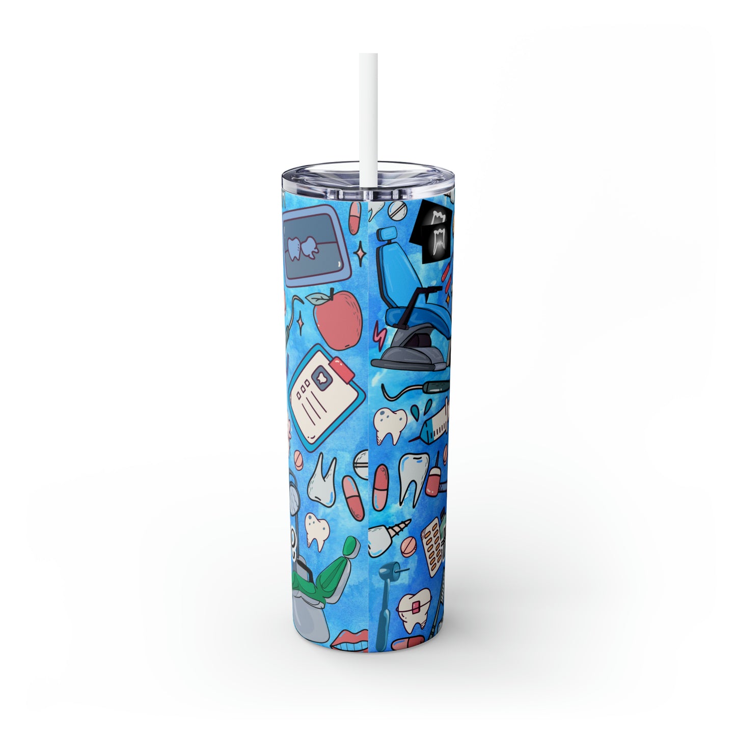 Skinny Tumbler with Straw, 20oz, Orthodontic