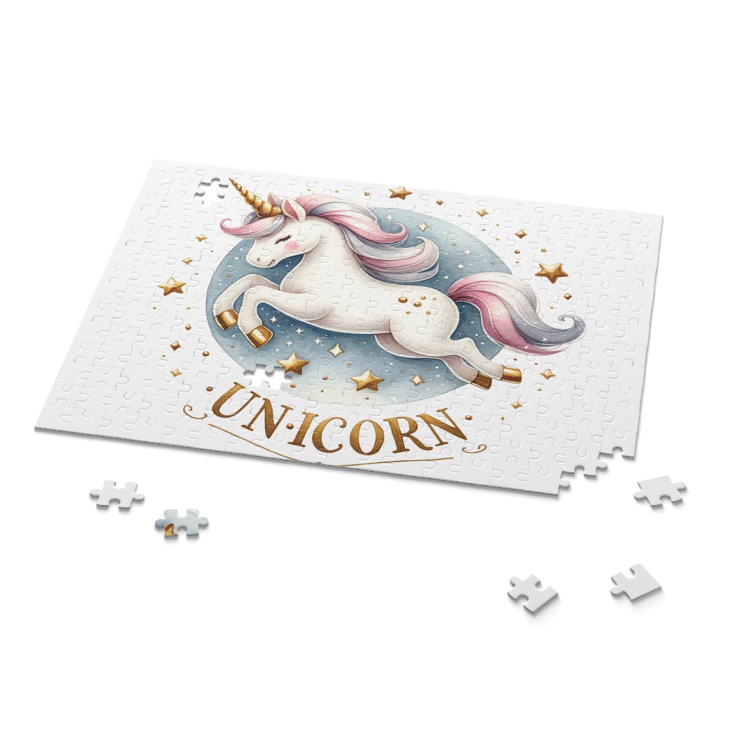 Personalised/Non-Personalised Puzzle, Unicorn (120, 252, 500-Piece)