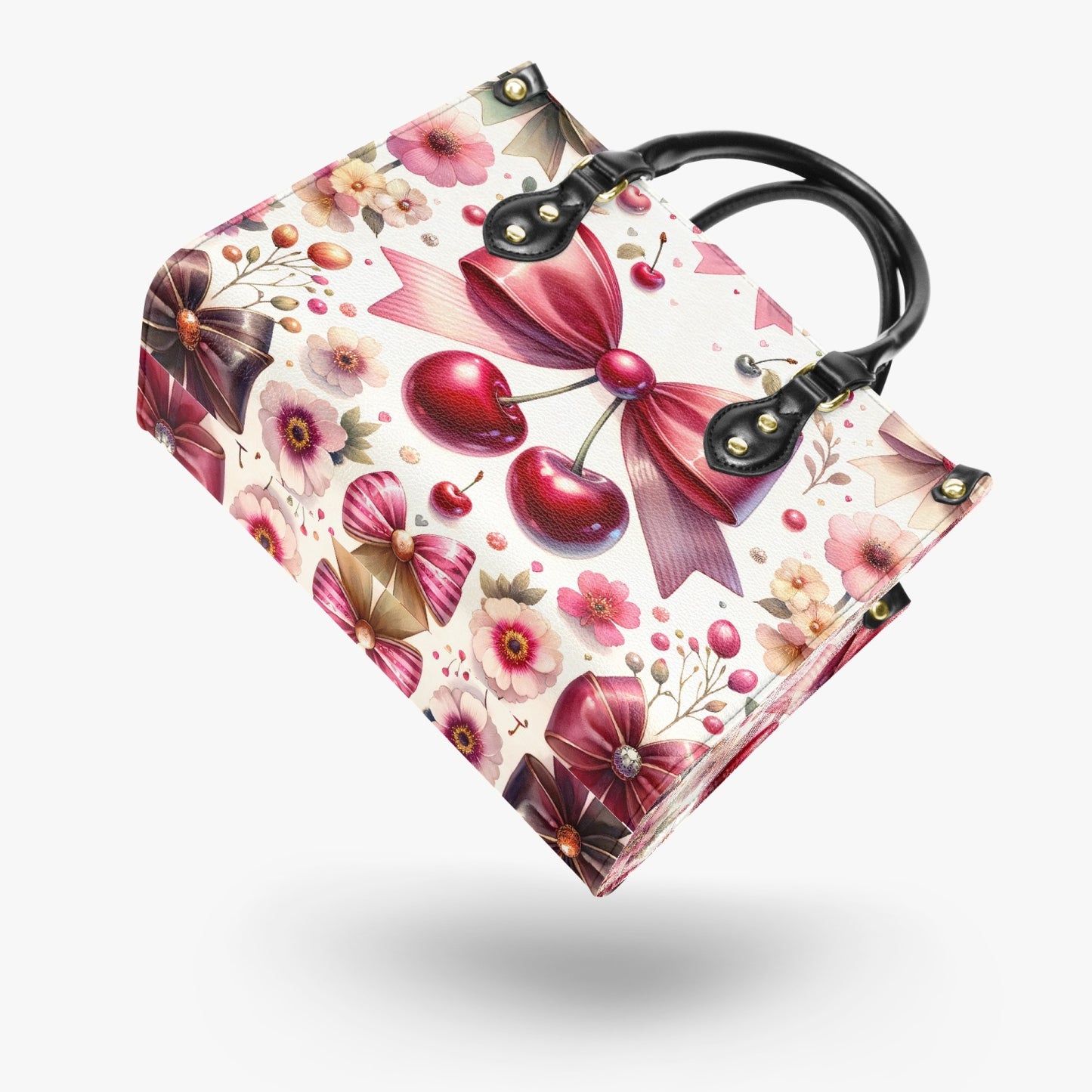 Women's Tote Bag - Ribbons and Cherries - Cherry Delight