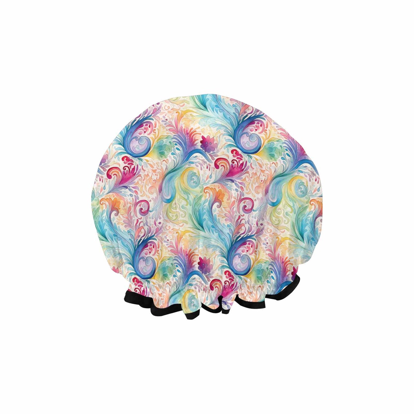 Pastel Rainbow Paisley  Shower Cap