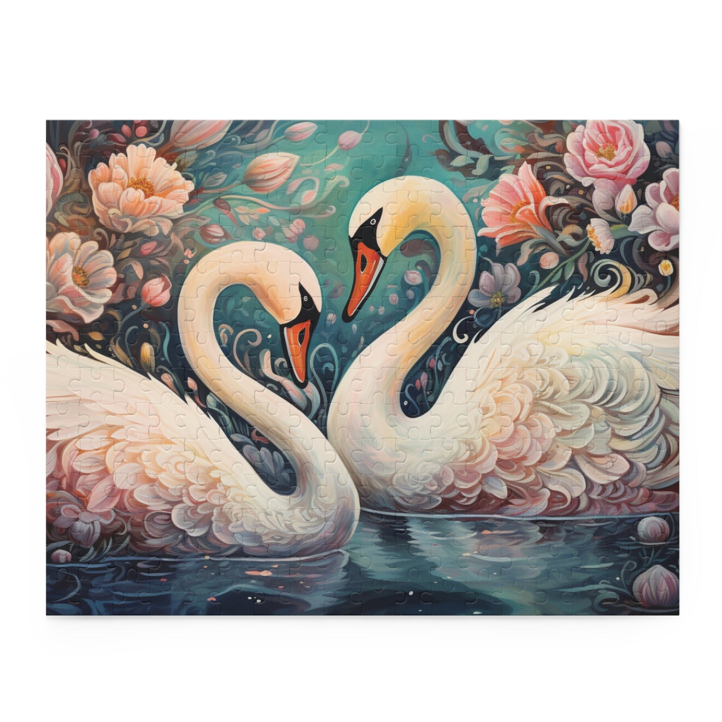 Personalised/Non-Personalised Puzzle, Swan (120, 252, 500-Piece)