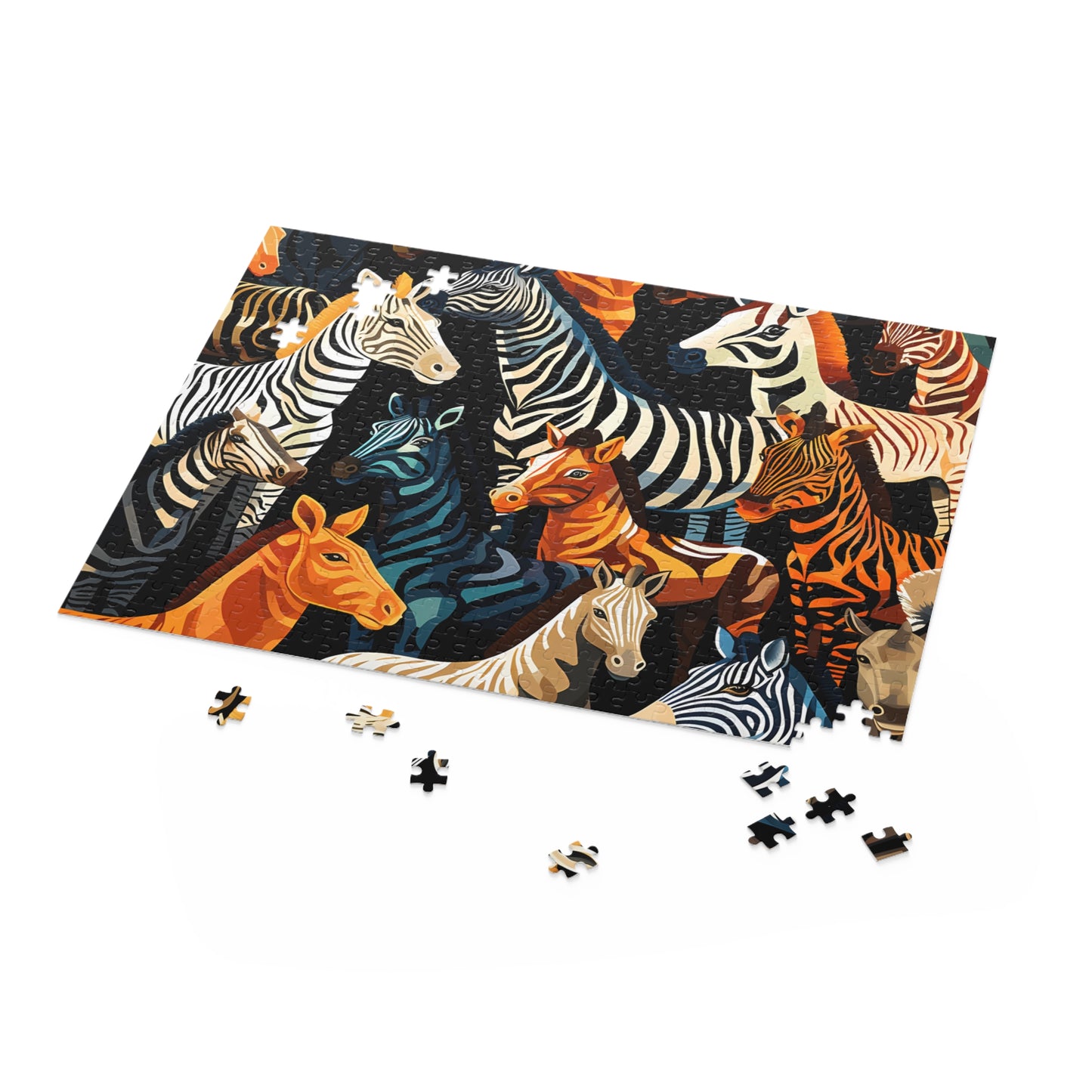 Personalised/Non-Personalised Puzzle, Zebra (120, 252, 500-Piece)