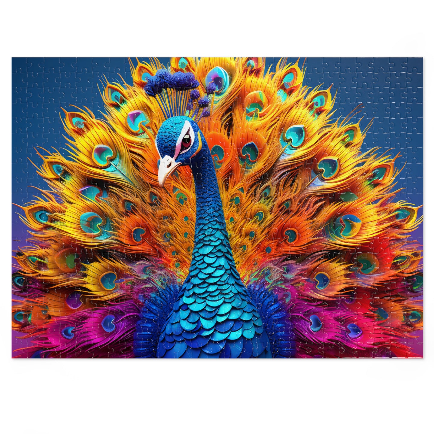Jigsaw Puzzle, Peacock, Personalised/Non-Personalised (30, 110, 252, 500,1000-Piece)