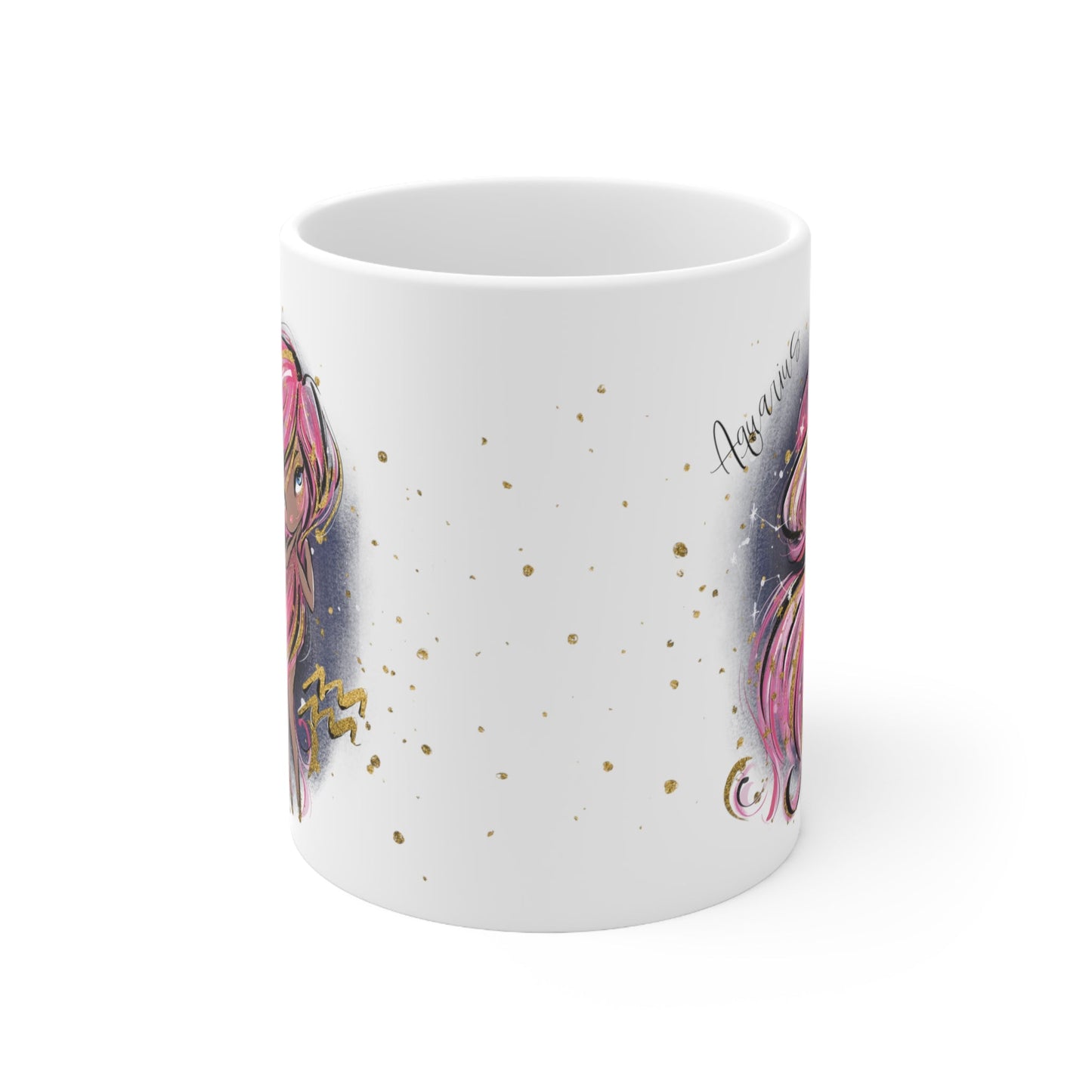 Zodiac Sign, Aquarius, Ceramic Mug 11oz - Personalised/Non Personalised