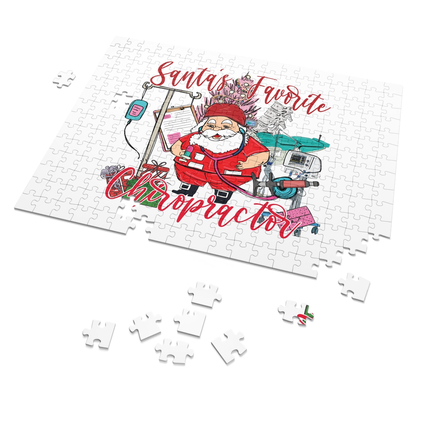 Puzzle, Santa's Favorite Chiropractor, Personalised/Non-Personalised (30, 110, 252, 500,1000-Piece)