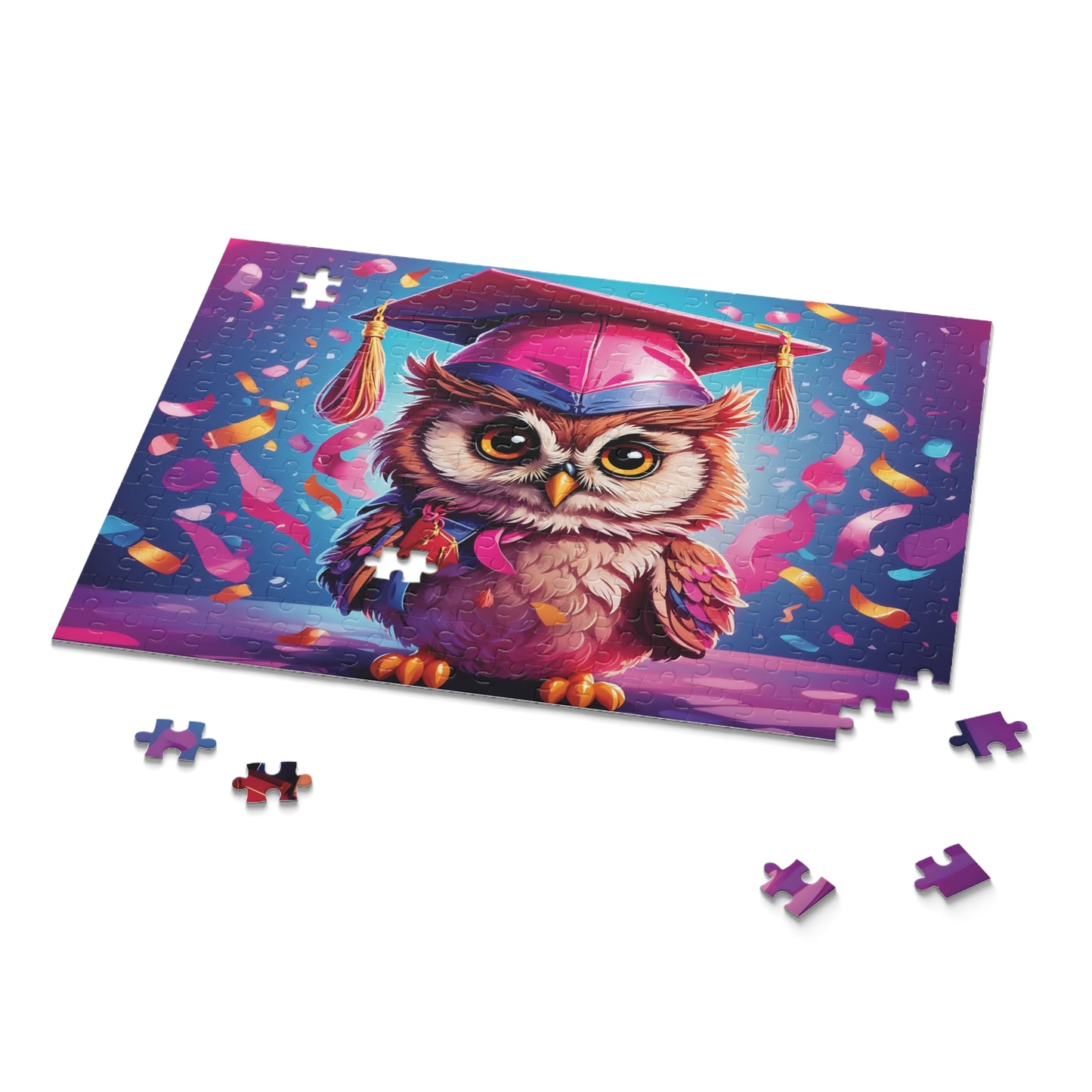 Personalised/Non-Personalised Puzzle, Owl (120, 252, 500-Piece)