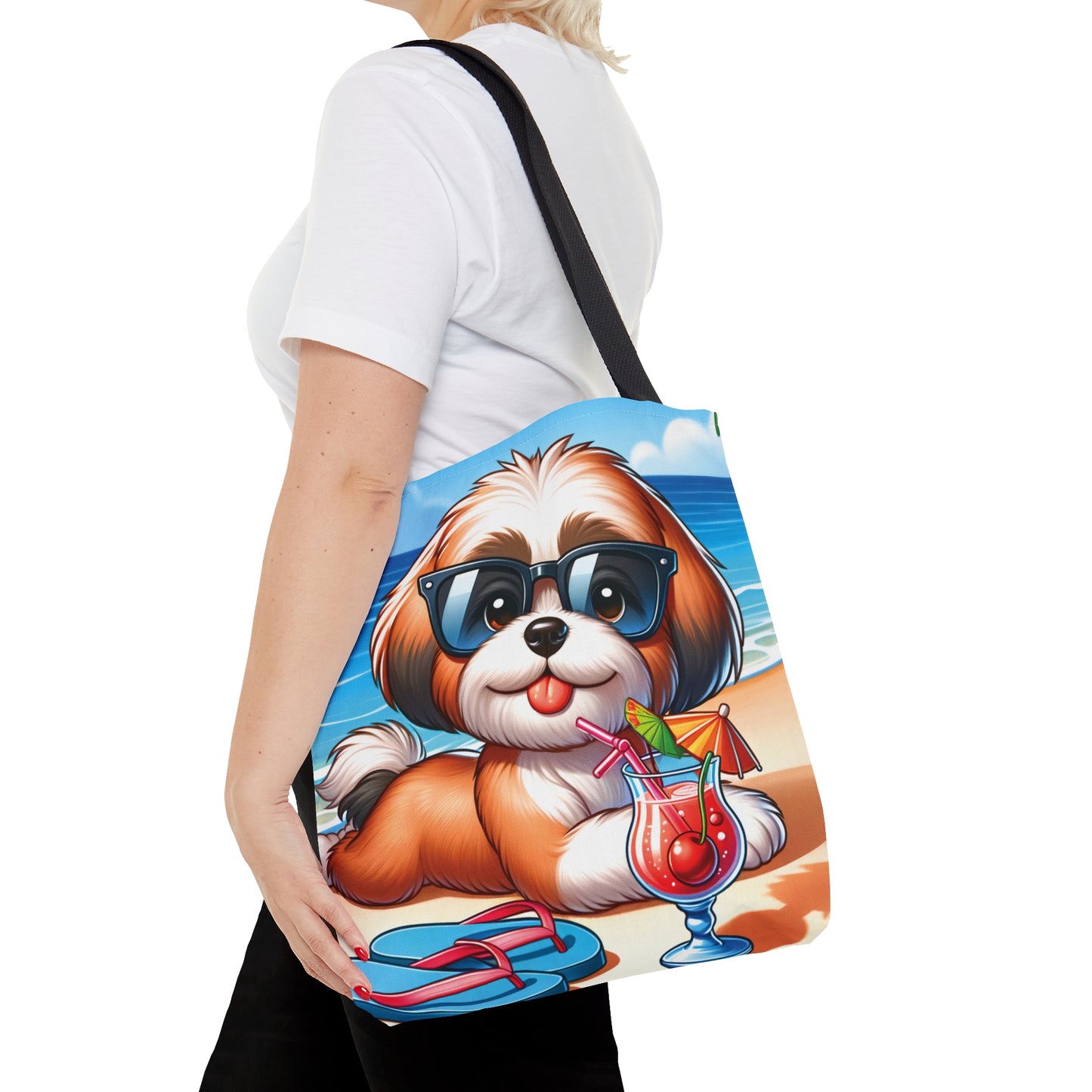 Tote Bag, Dog on Beach, Lhasa Apso, Tote bag,  awd-1220