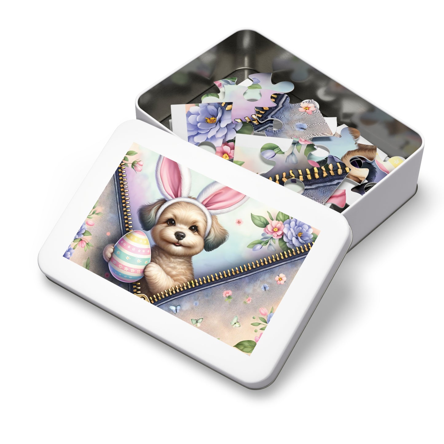 Jigsaw Puzzle, Easter, Dog with Bunny Ears, Personalised/Non-Personalised (30, 110, 252, 500,1000-Piece)