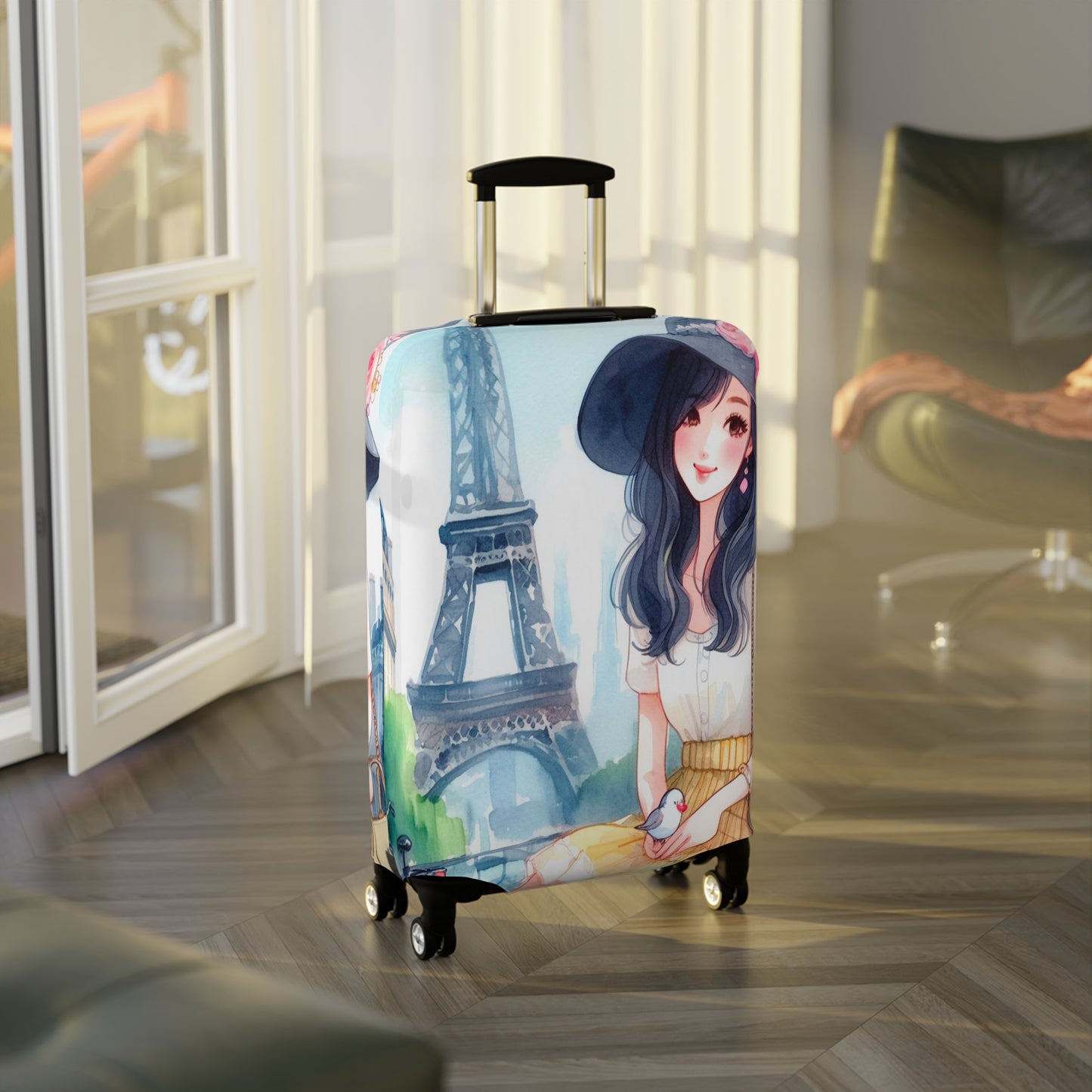 Luggage Cover, Just a Girl Who loves Travelling, awd-2104