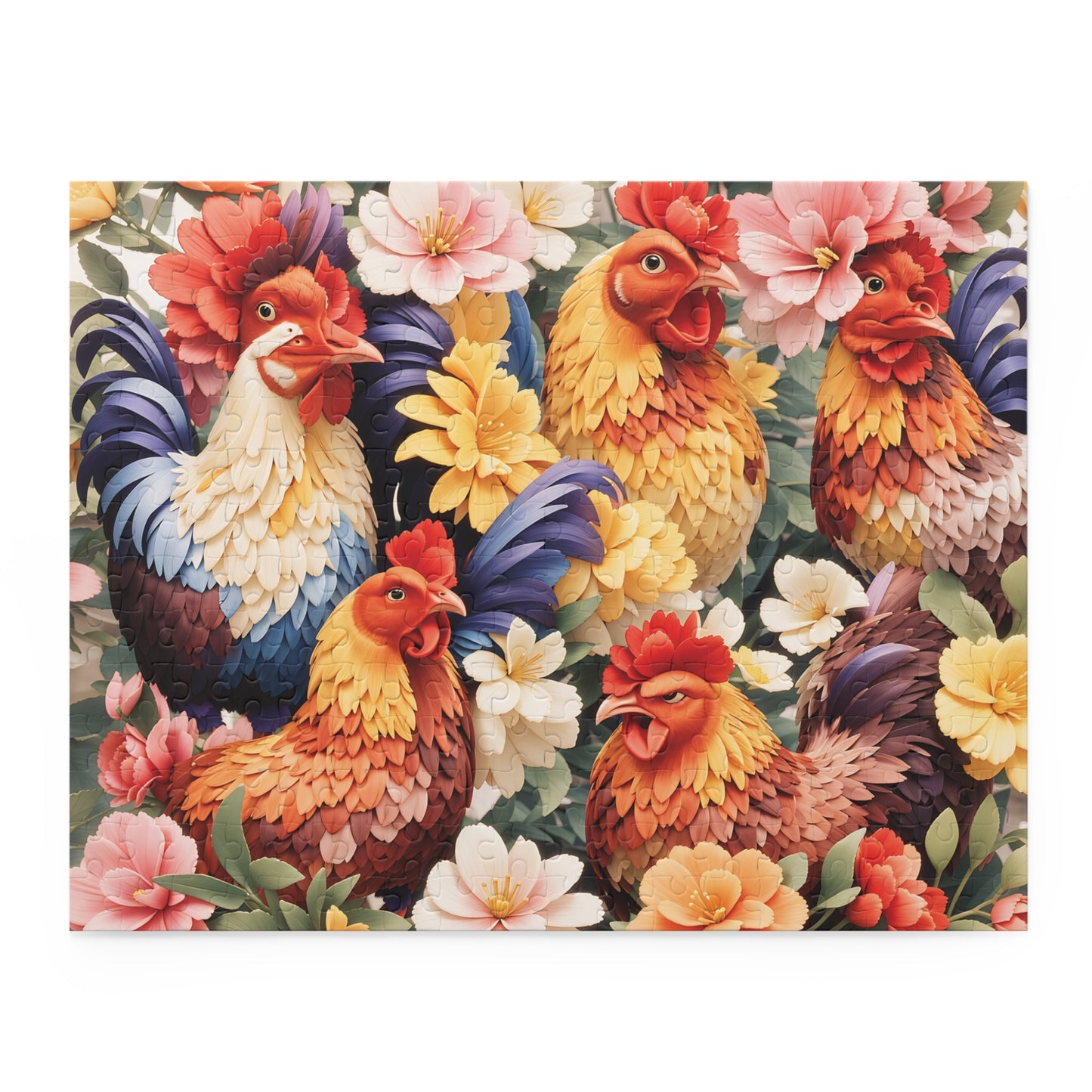 Personalised/Non-Personalised Puzzle, Chickens/Rooster (120, 252, 500-Piece)