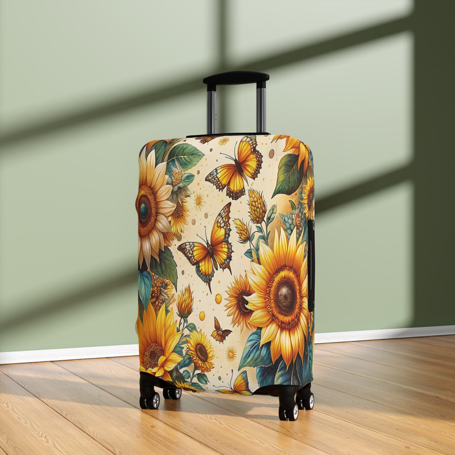 Luggage Cover, Floral, Sunflowers and Butterflies, awd-3076