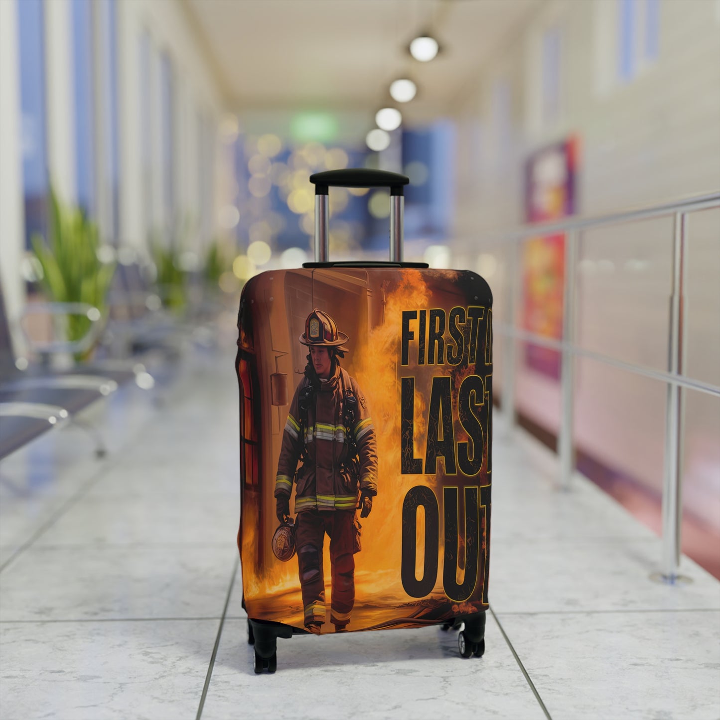 Luggage Cover, Fireman, First in Last Out, awd-1669