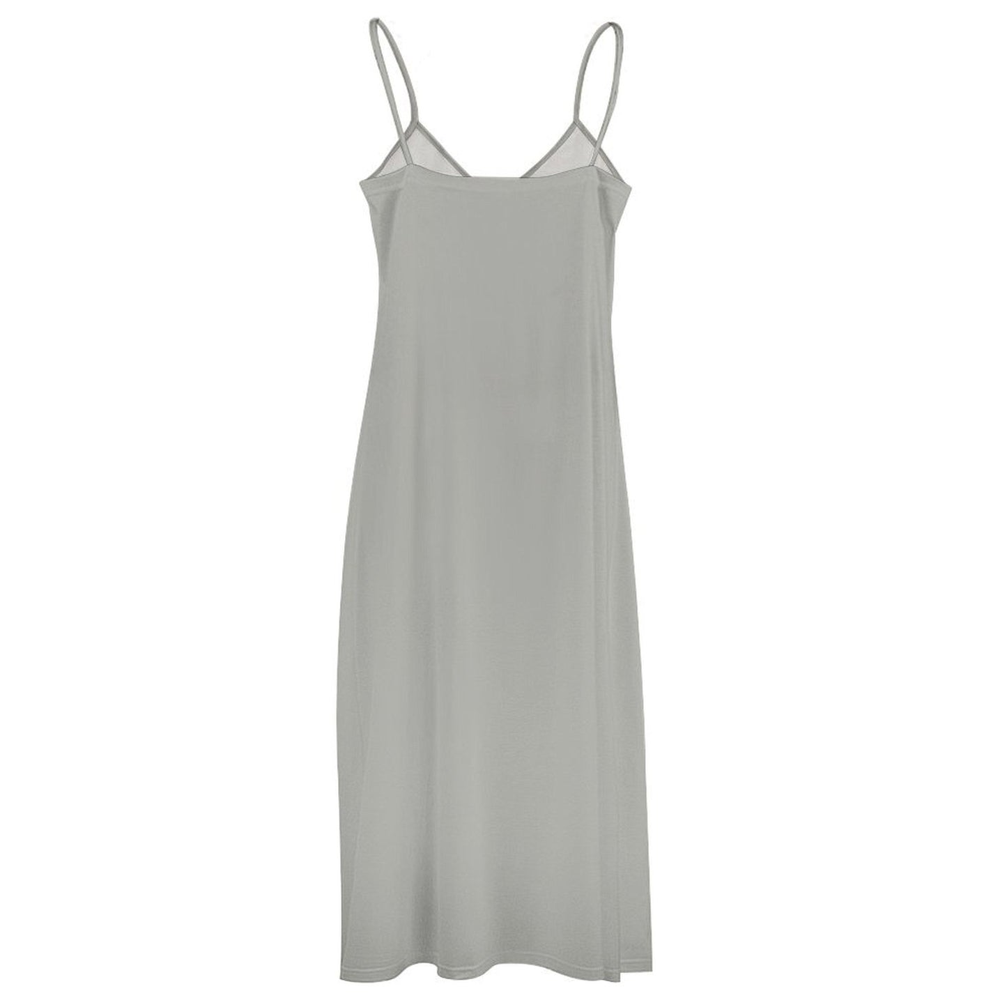 Spaghetti Strap Ankle-Length Dress Long dress Grey Nickel