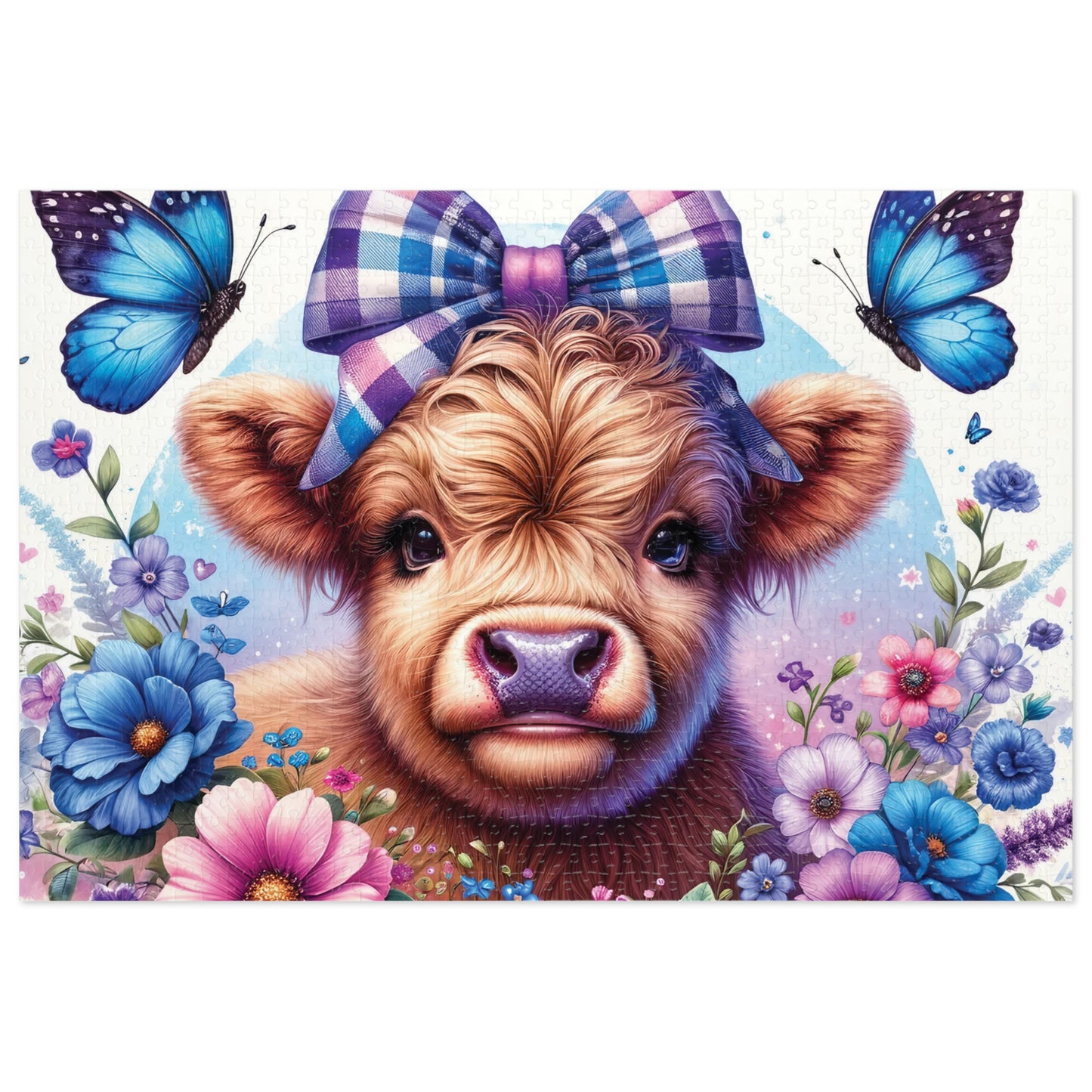 Jigsaw Puzzle, Highland Cow, Personalised/Non-Personalised (30, 110, 252, 500,1000-Piece)