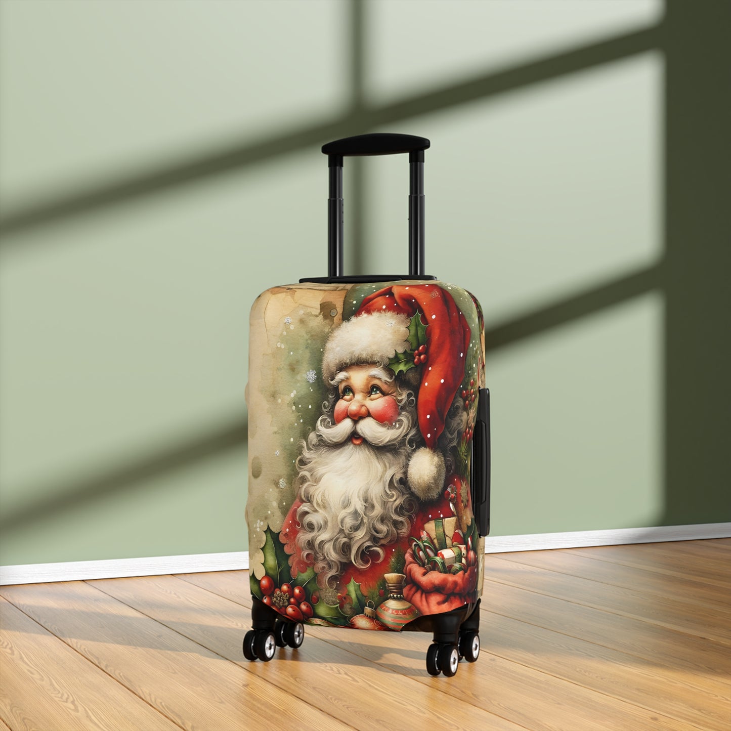 Luggage Cover, Christmas, Vintage Santa, awd-1478