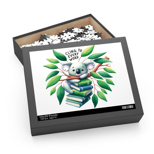 Personalised/Non-Personalised Puzzle, Koala, Cling to every Word (120, 252, 500-Piece)