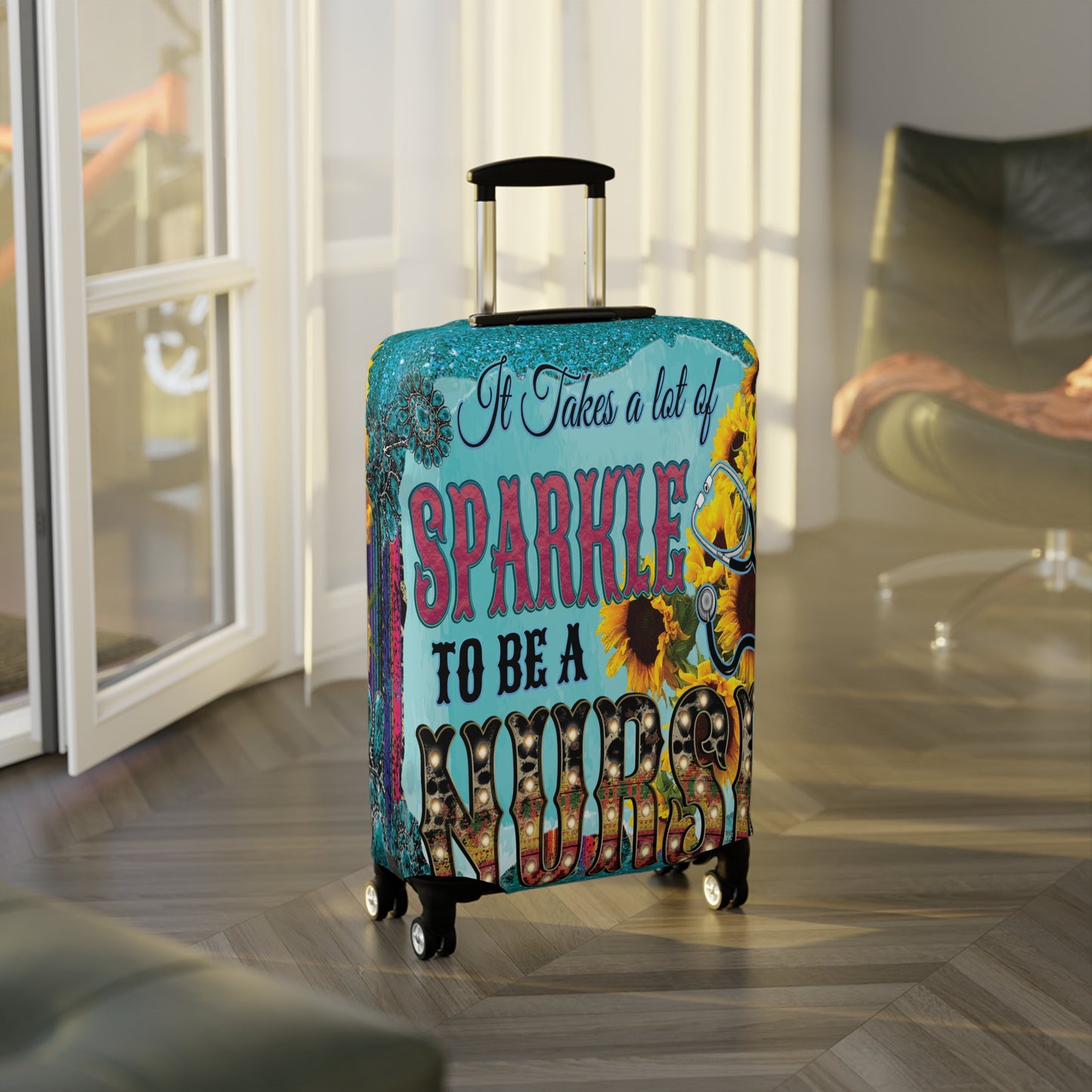 Luggage Cover, It takes a lot of sparkle to be a Nurse, awd-037