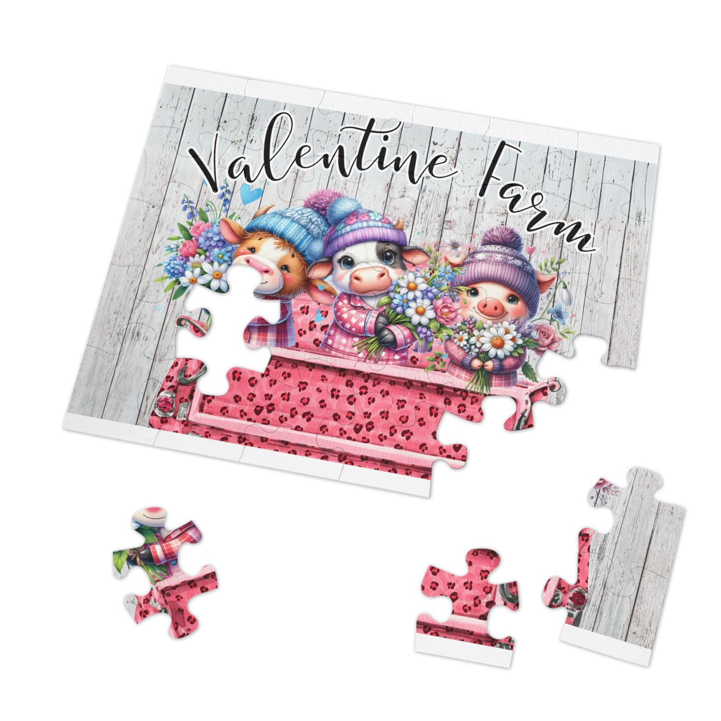 Jigsaw Puzzle, Valentine Farm, Personalised/Non-Personalised (30, 110, 252, 500,1000-Piece)