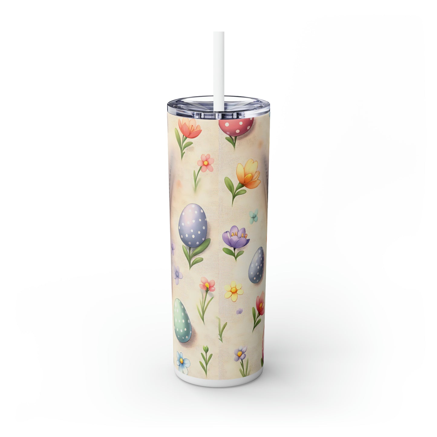 Skinny Tumbler with Straw, 20oz, Easter, Baby Otter, awd-1271