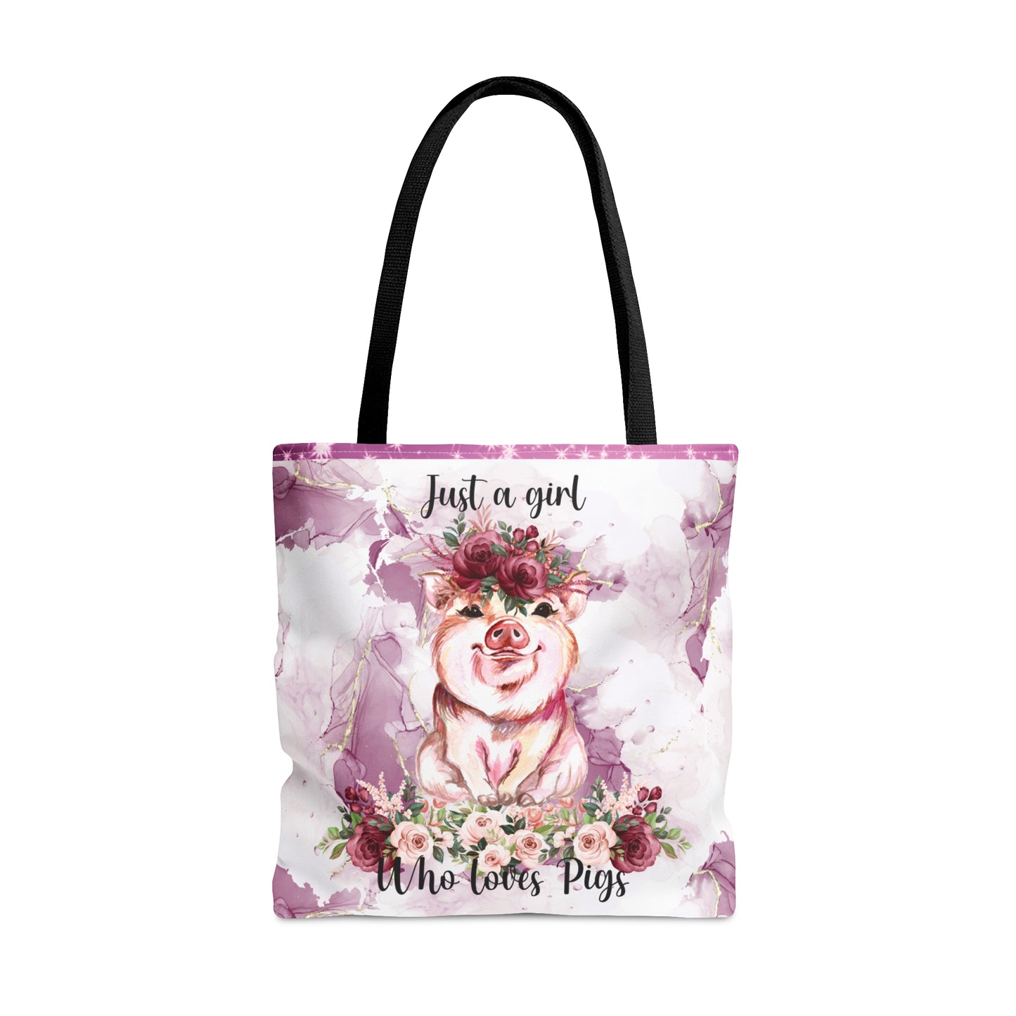 Tote Bag, Just a Girl Who Loves Pigs, Personalised/Non-Personalised Tote bag