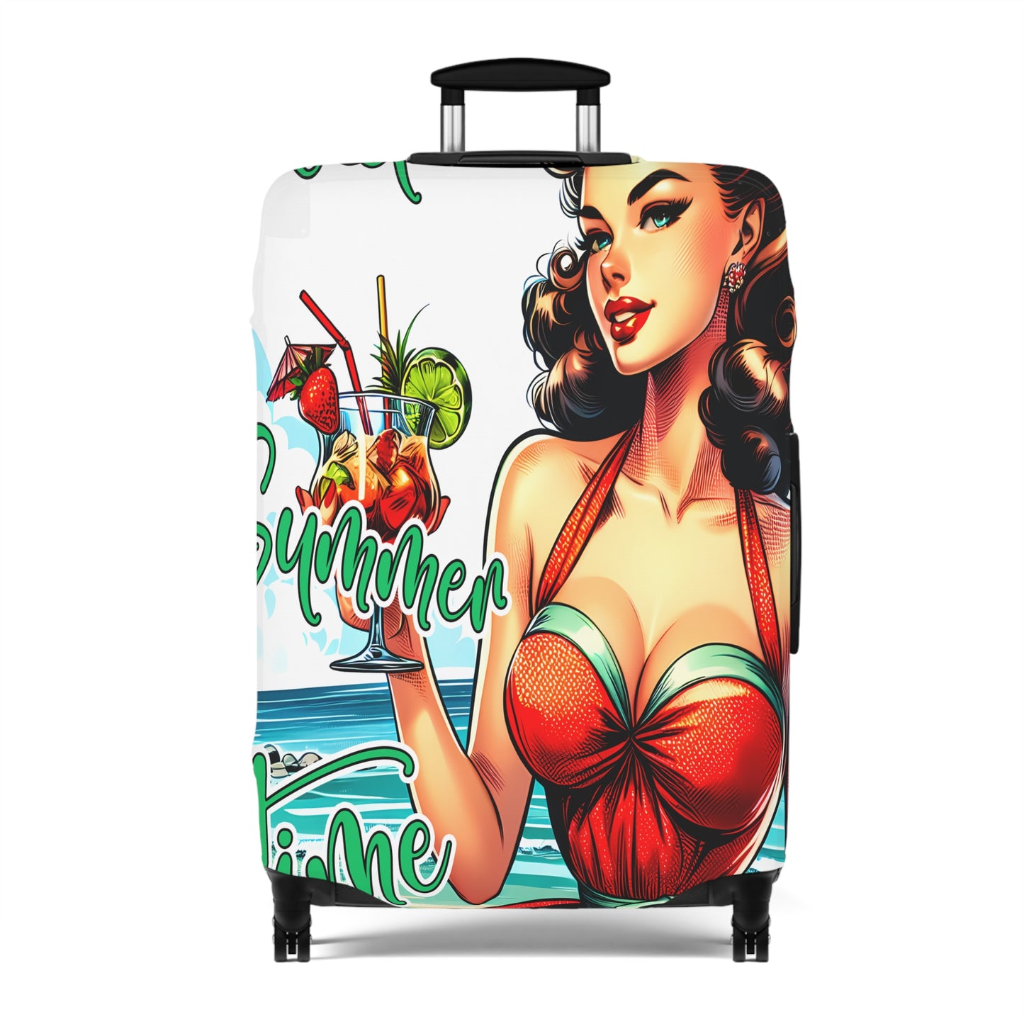 Luggage Cover, Retro Girl, Sweet Summer Time, awd-3006