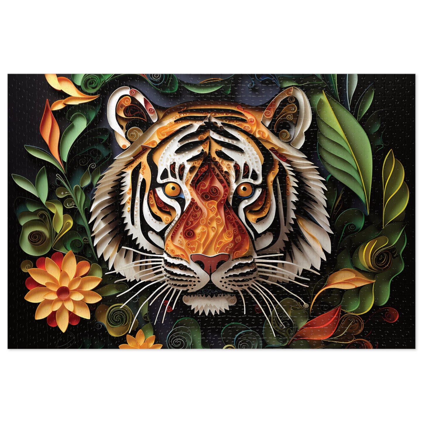 Jigsaw Puzzle, Tiger, Personalised/Non-Personalised (30, 110, 252, 500,1000-Piece)