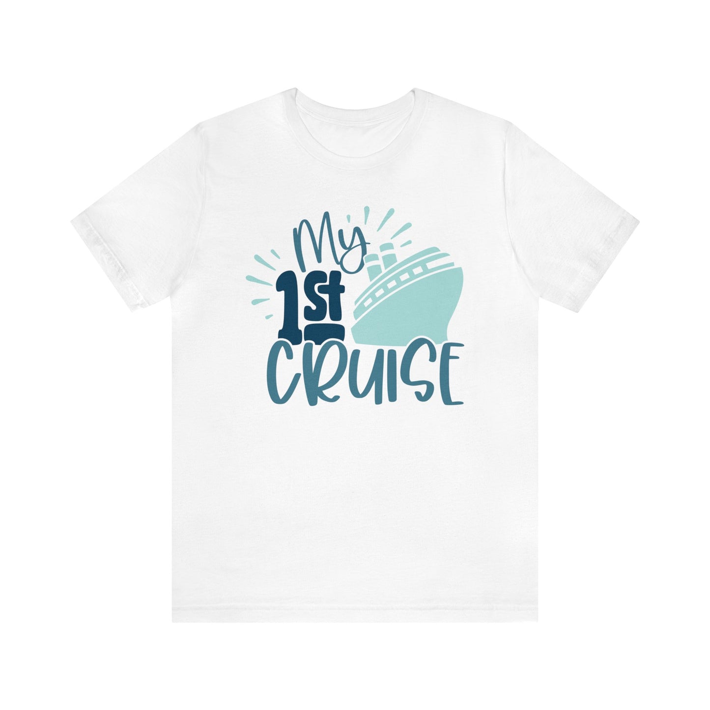 Unisex Adults Jersey Short Sleeve Tee, Cruise Tee, It's My First Cruise, 100% Cotton, Light Fabric 142 g/m²