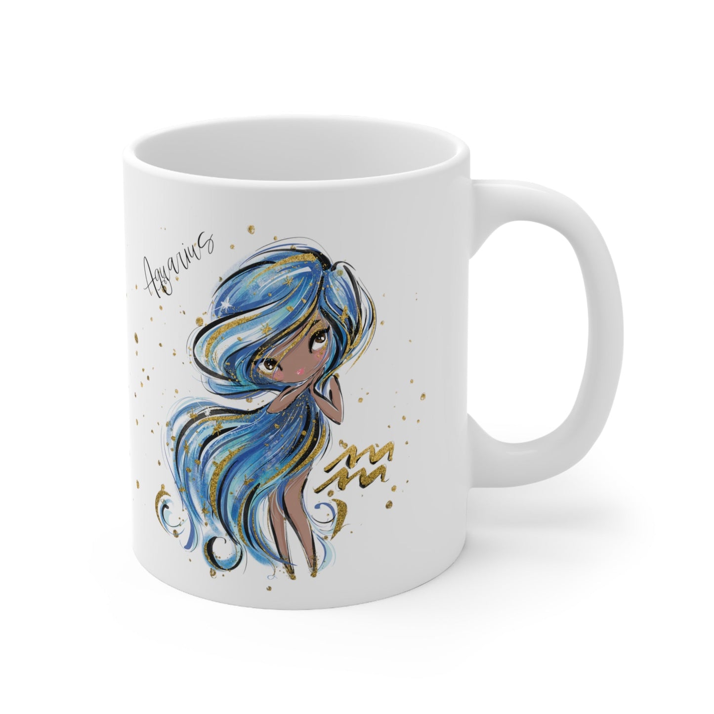 Zodiac Sign, Aquarius, Ceramic Mug 11oz - Personalised/Non Personalised