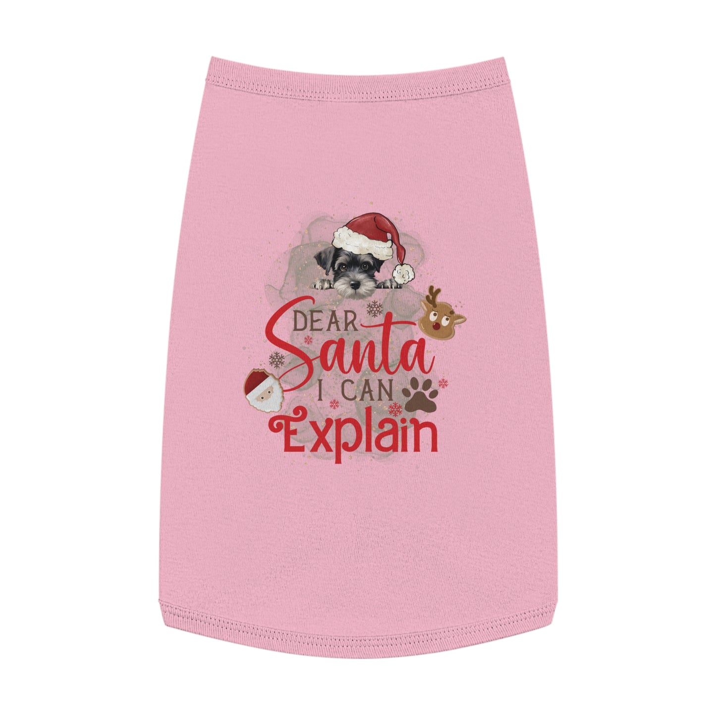 Pet Tank Top, Santa I Can Explain, Christmas Pet Tank Top