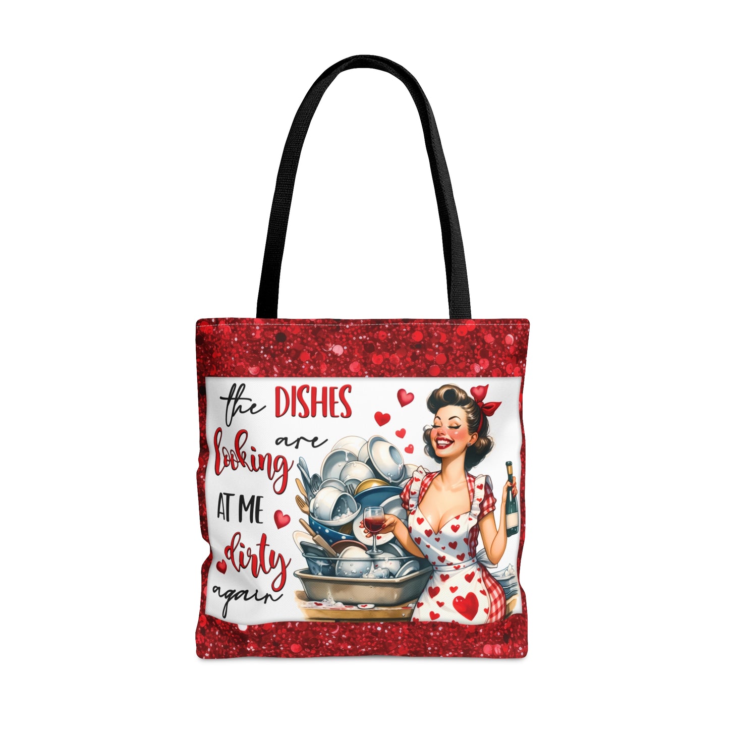 Tote Bag, Retro, The Dishes are looking at me Dirty again