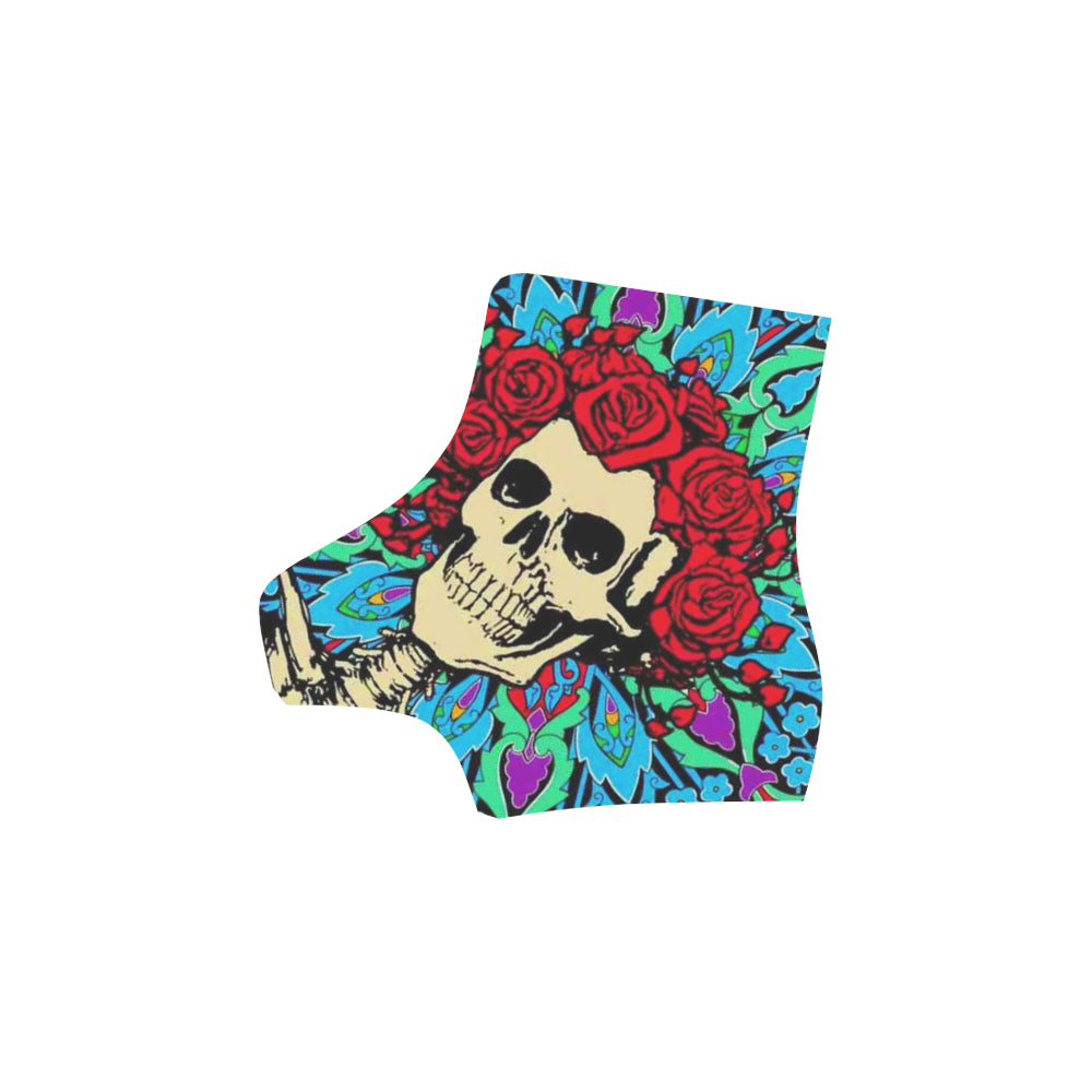 Flower Skull Martin Boots For Women Model 1203H