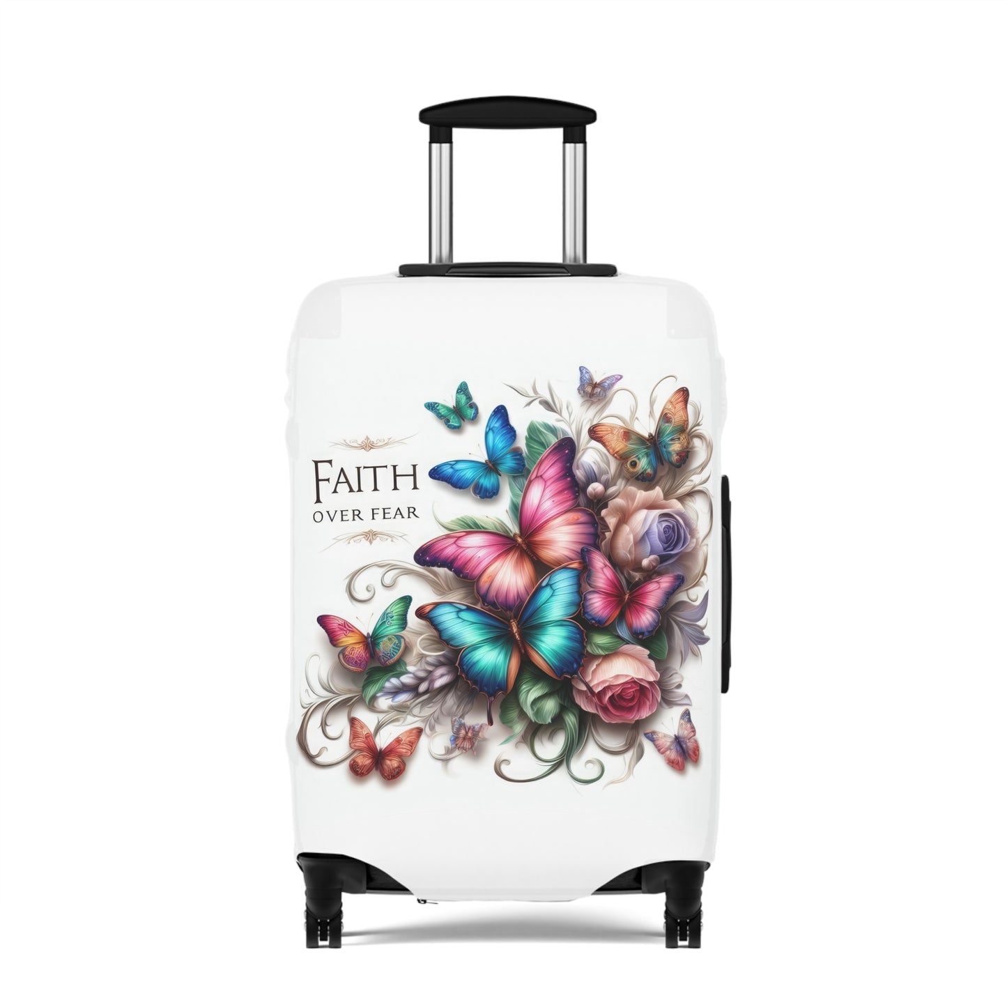 Luggage Cover, Butterflies, Faith over Fear , awd-4031