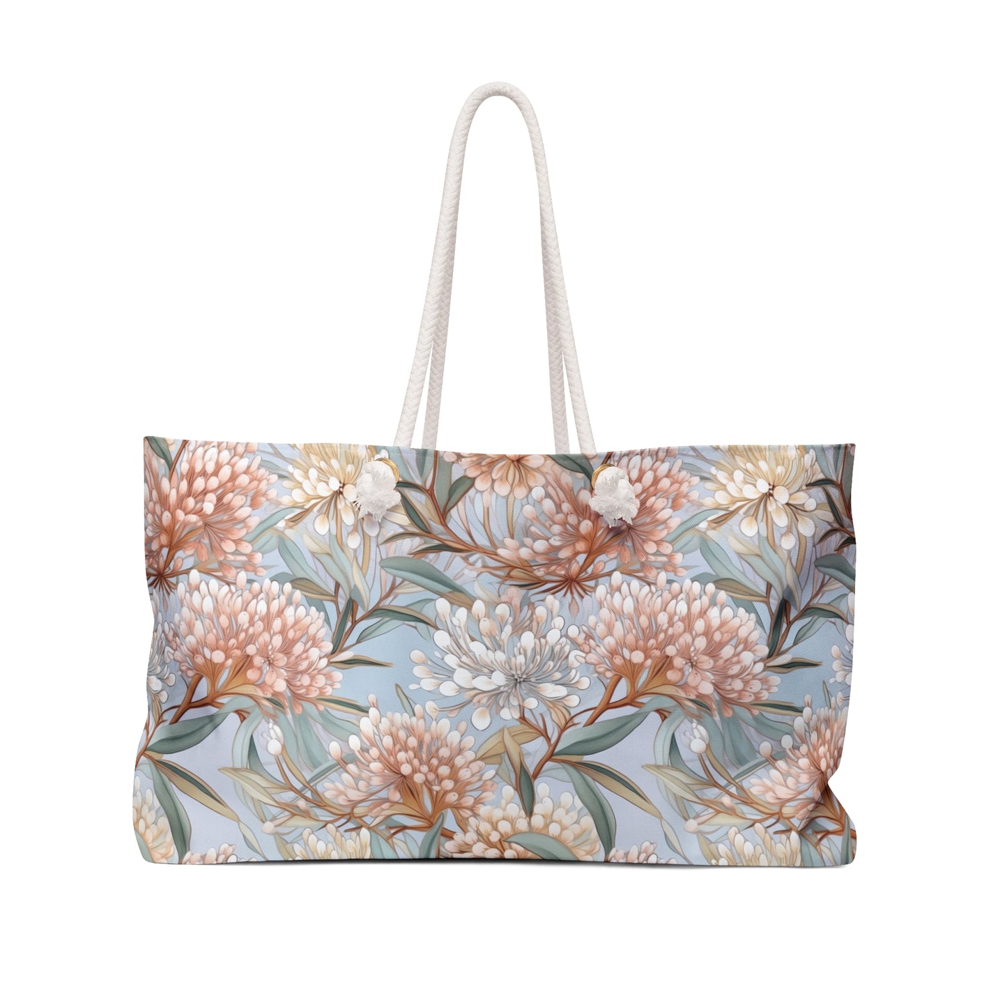 Personalised Weekender Bag, Australian Floral, Large Weekender Bag, Beach Bag, Book Bag