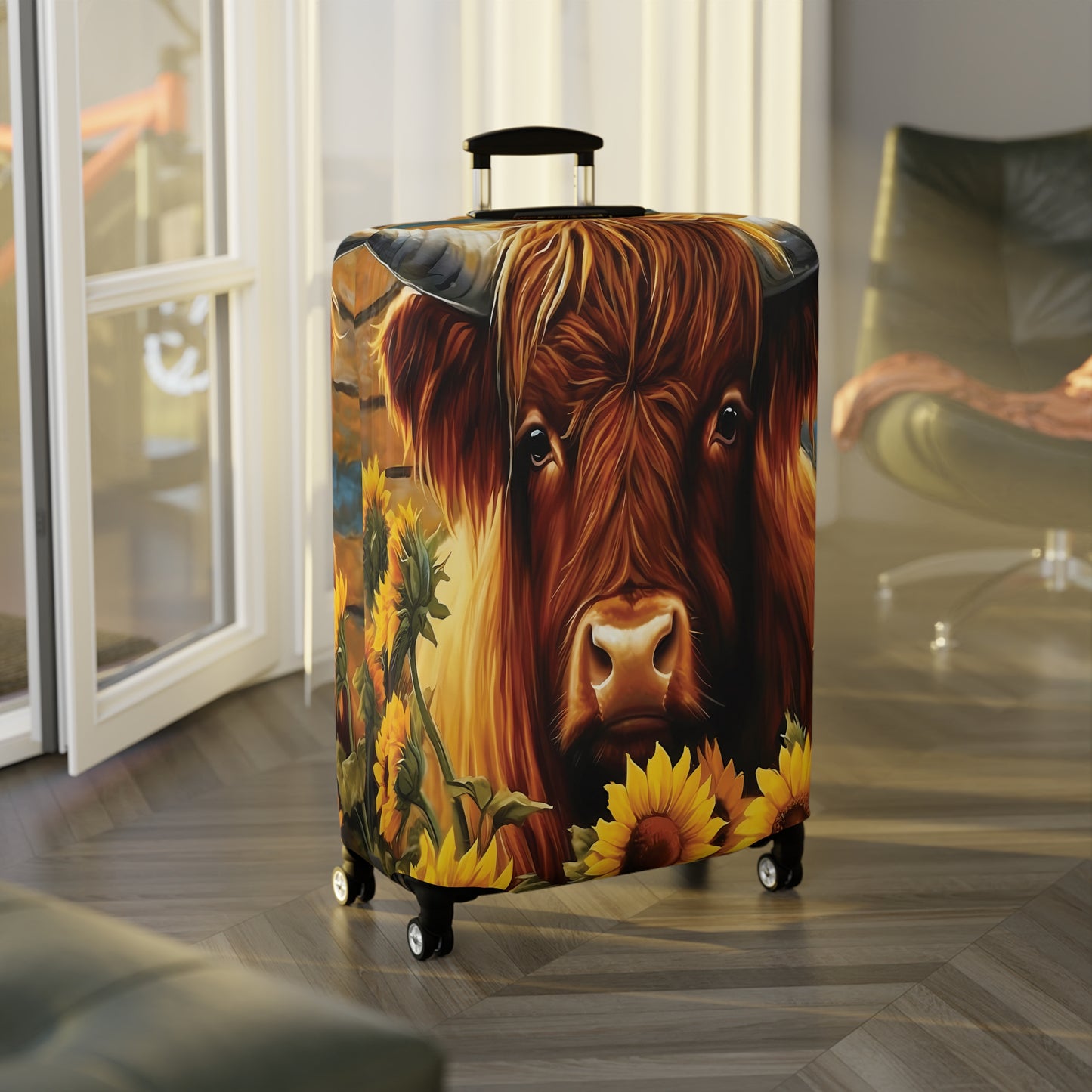 Luggage Cover, Highland Cow, awd-033