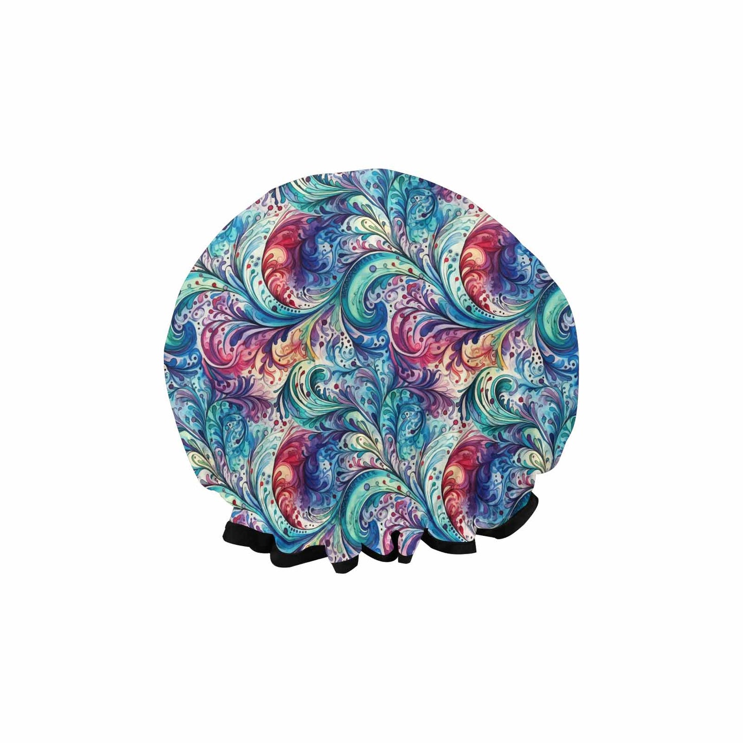 Rainbow Paisley  Shower Cap