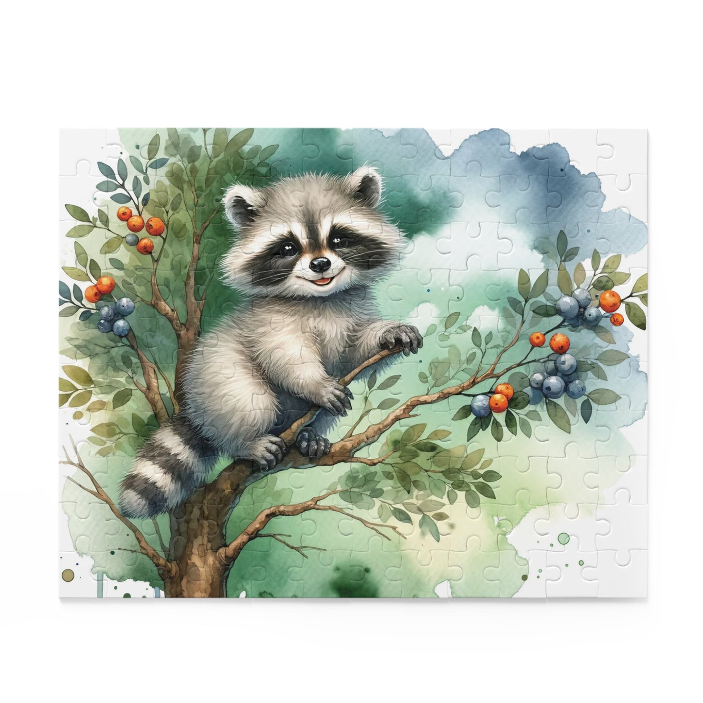 Personalised/Non-Personalised Puzzle, Racoon (120, 252, 500-Piece)