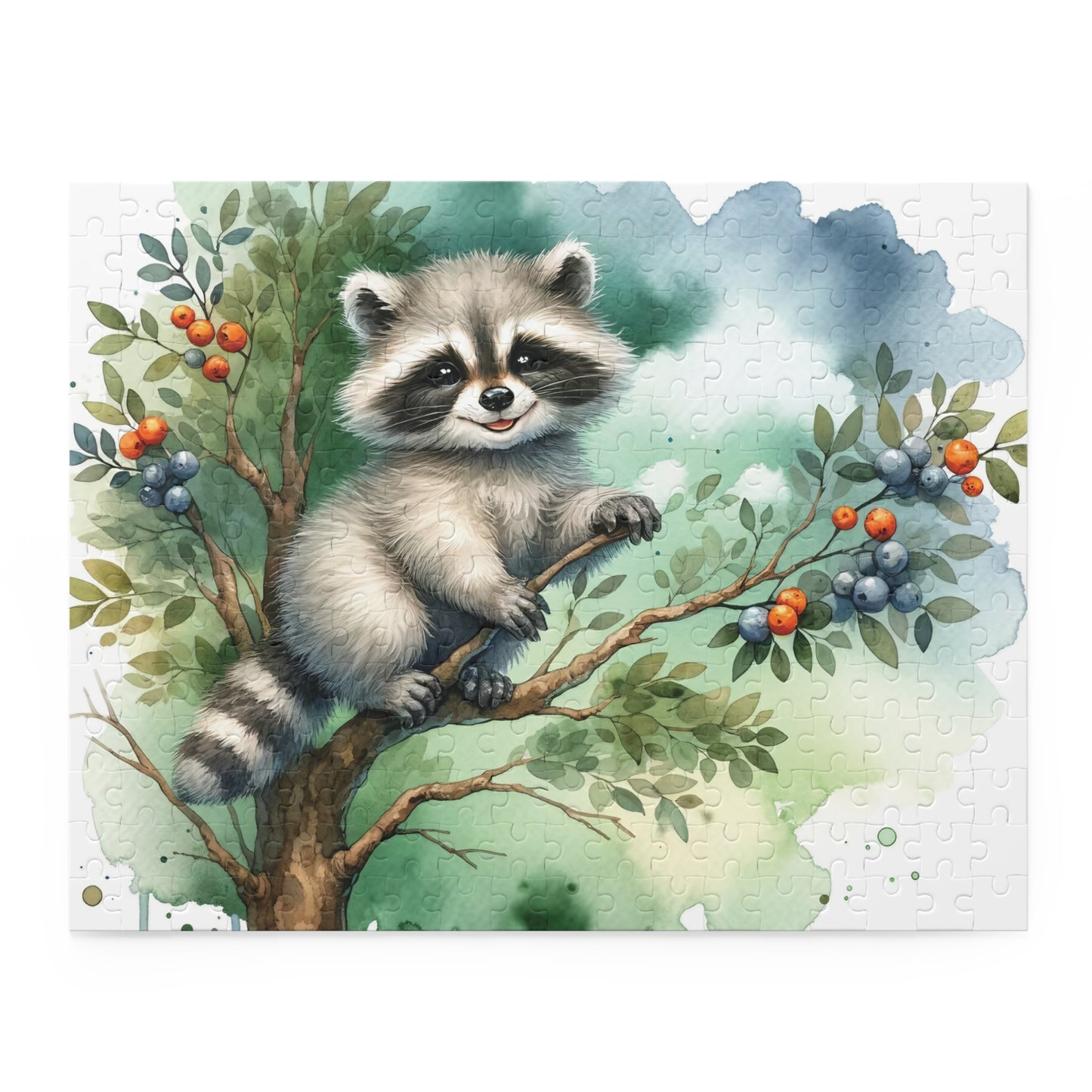 Personalised/Non-Personalised Puzzle, Racoon (120, 252, 500-Piece)