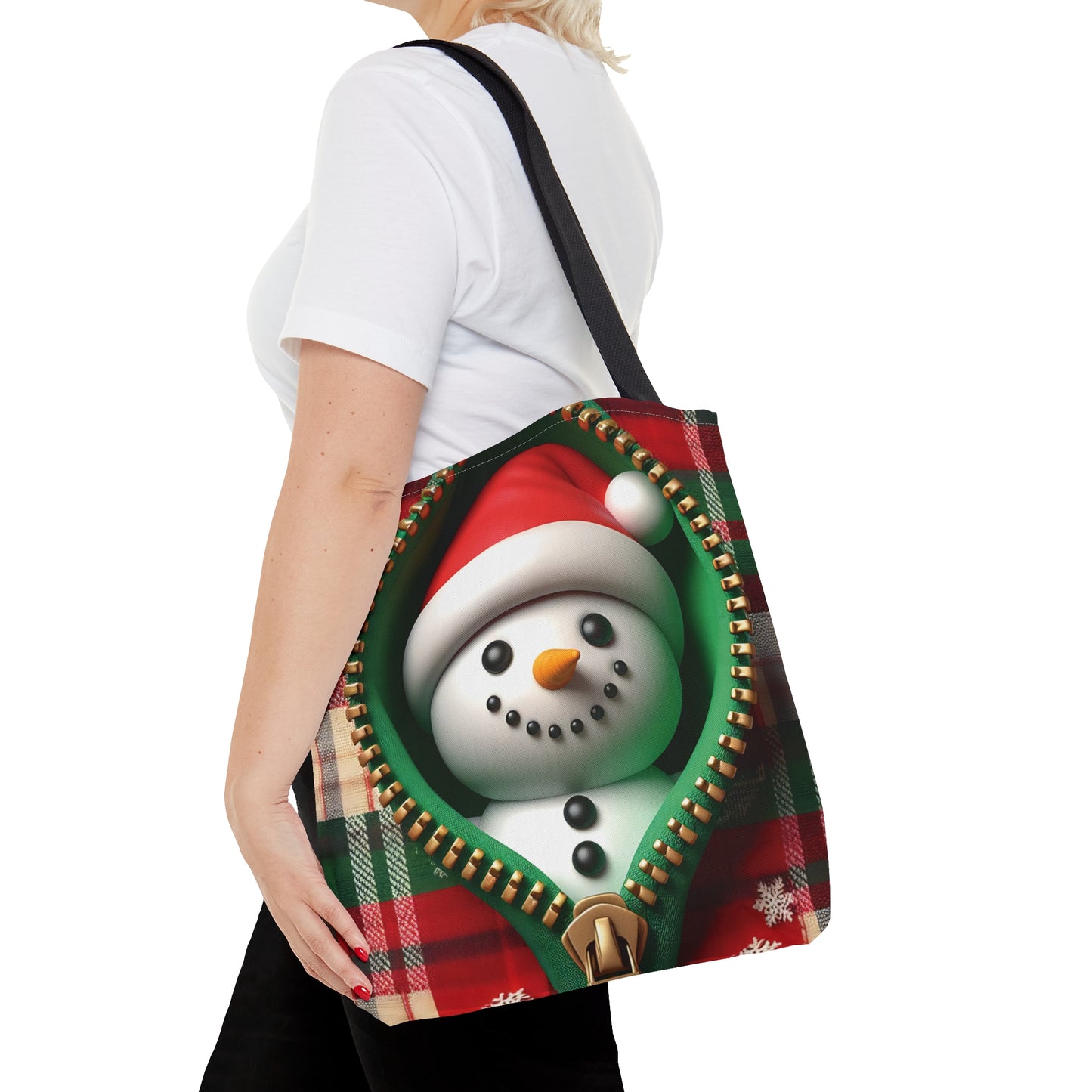 Tote Bag, Christmas, Snowman, Personalised/Non-Personalised Tote bag