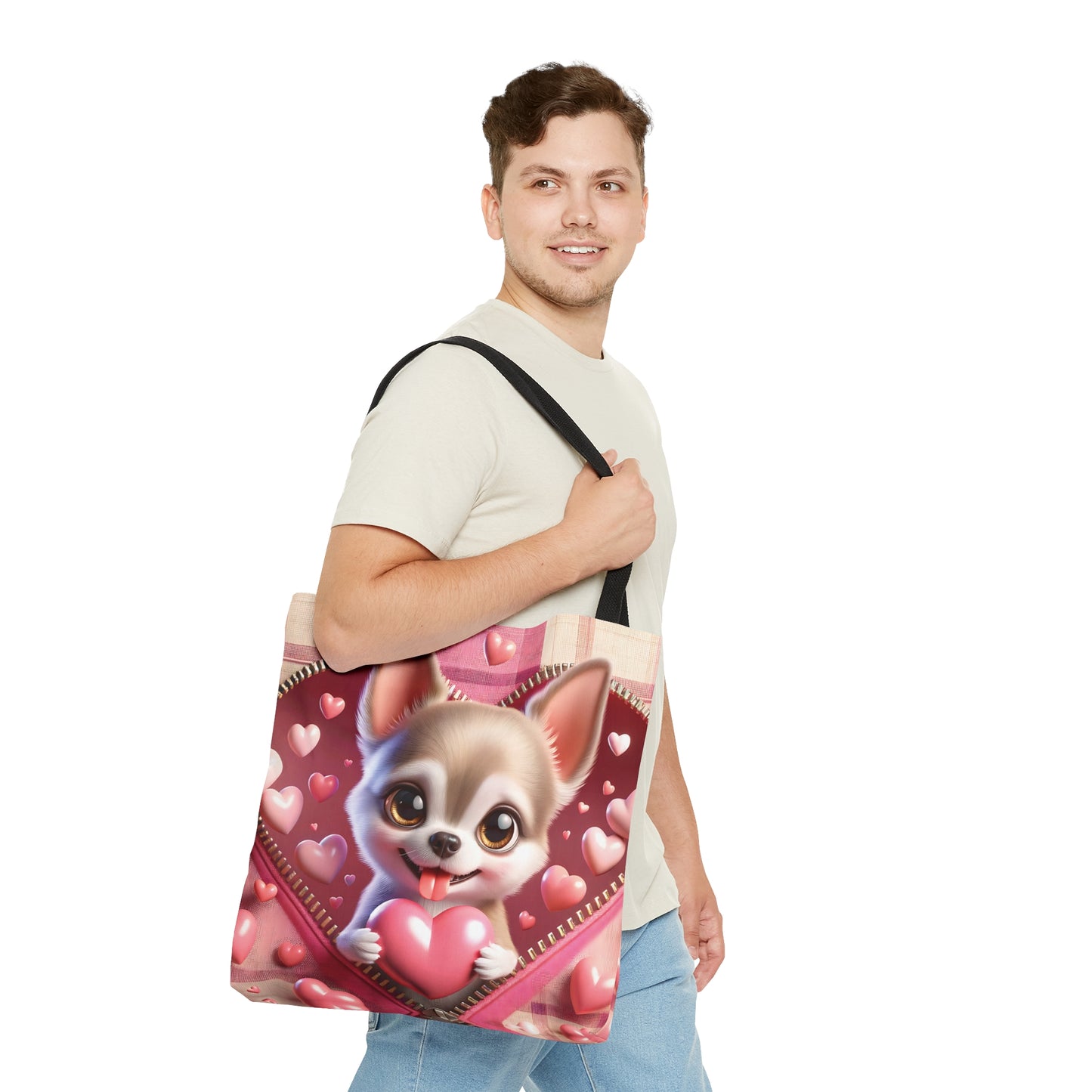 Tote Bag, Cute Dog, Personalised/Non-Personalised Tote bag