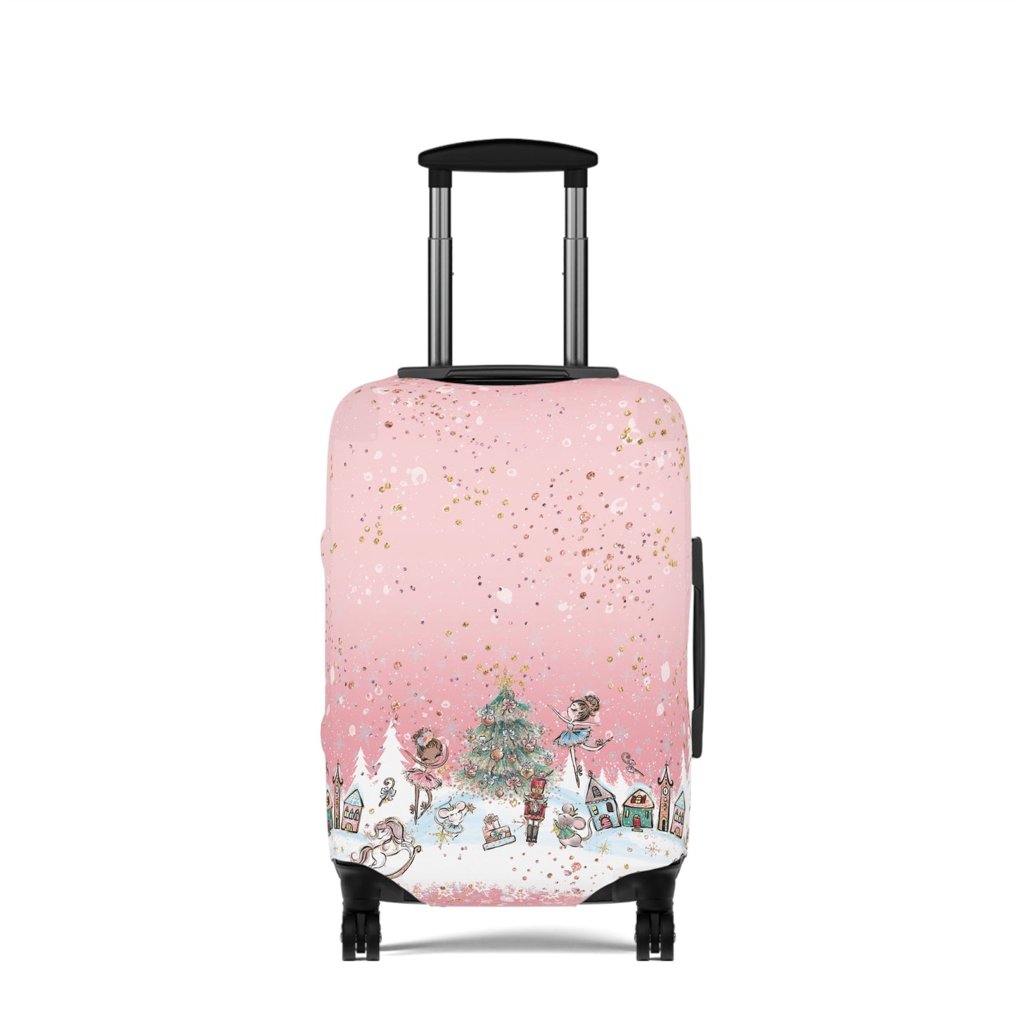 Luggage Cover, Christmas, Nutcracker Pink