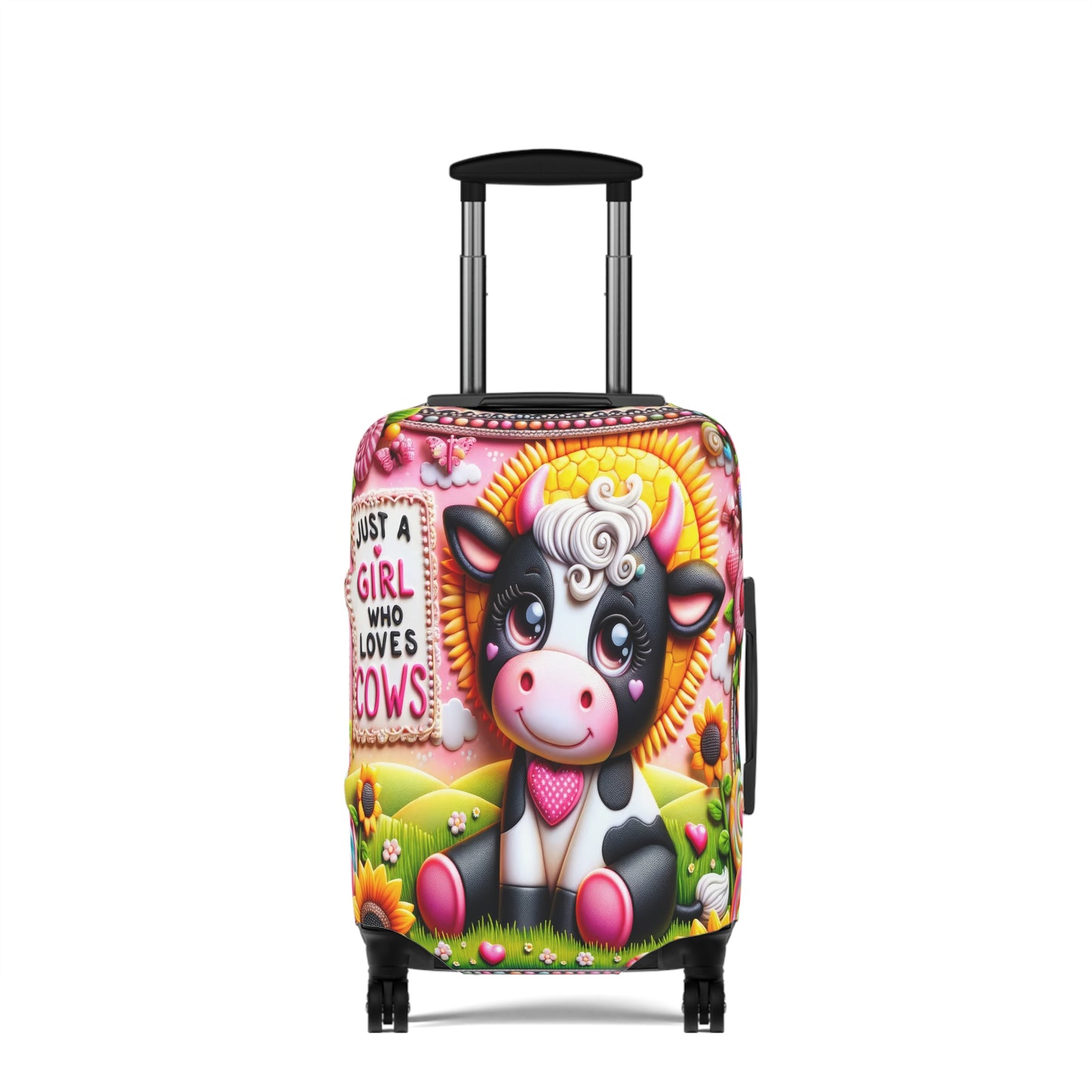 Luggage Cover, Just a Girl who Loves Cows, awd-1801