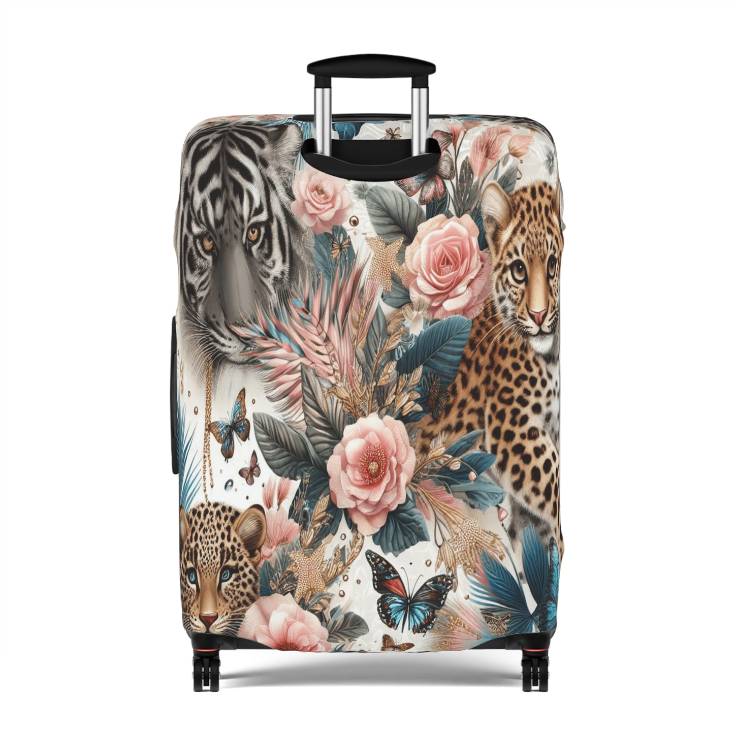 Luggage Cover, Floral Tiger and Leopards, awd-1438