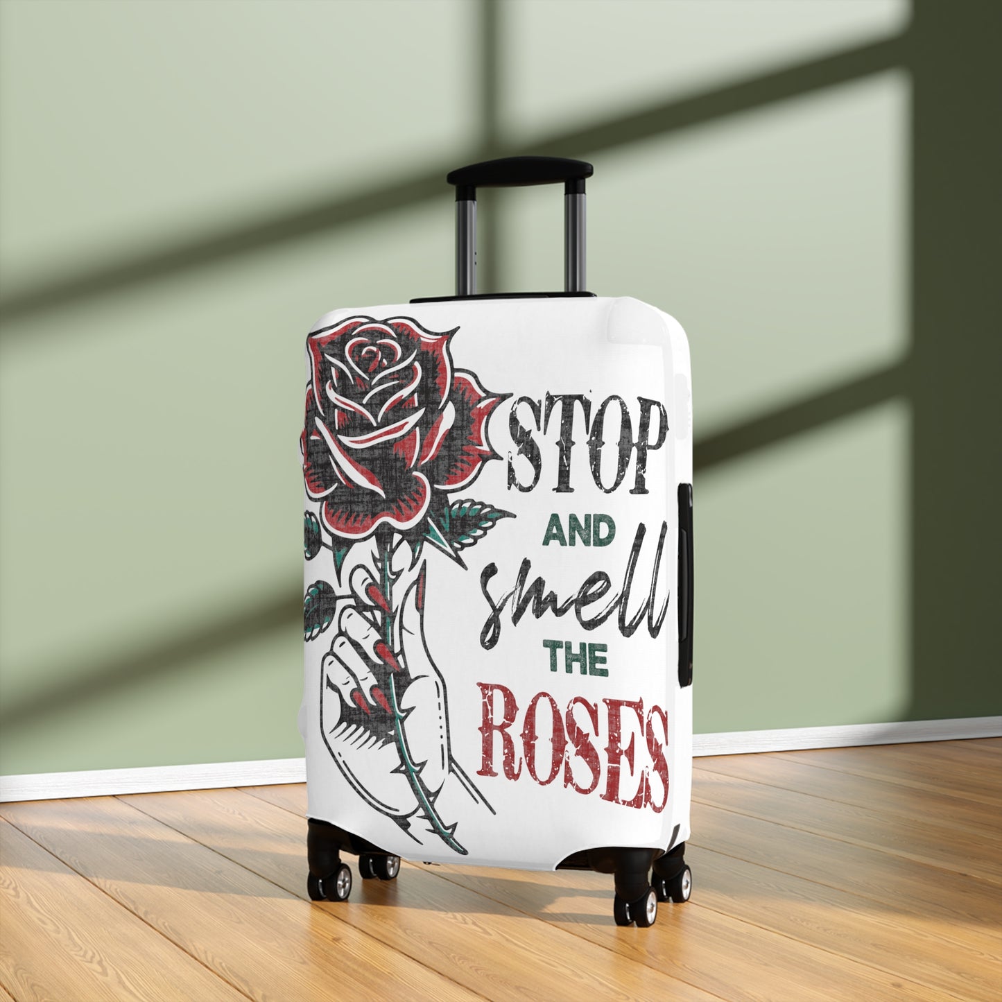 Luggage Cover, Stop and Smell the Roses, awd-1656