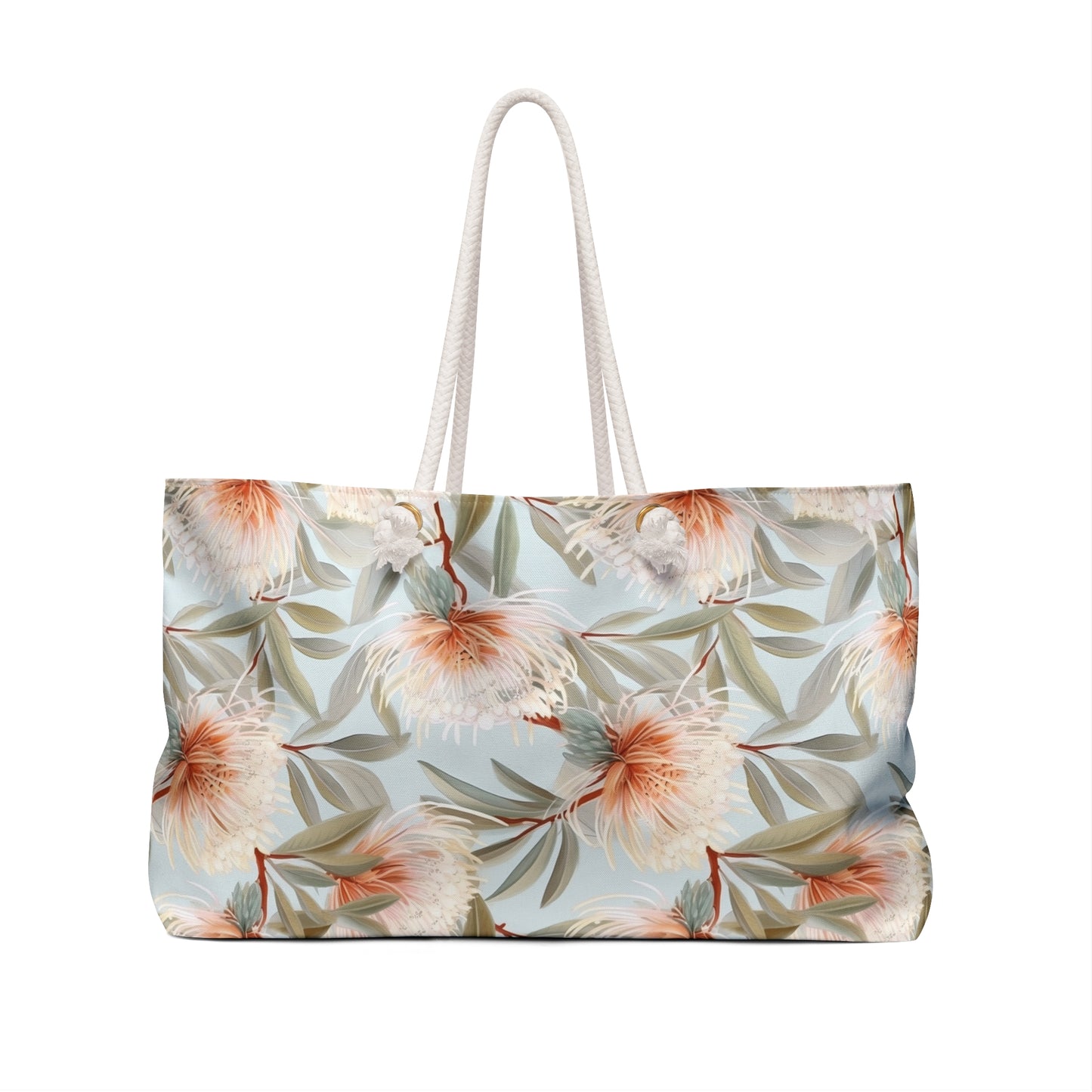 Personalised Weekender Bag, Australian Floral, Large Weekender Bag, Beach Bag, Book Bag