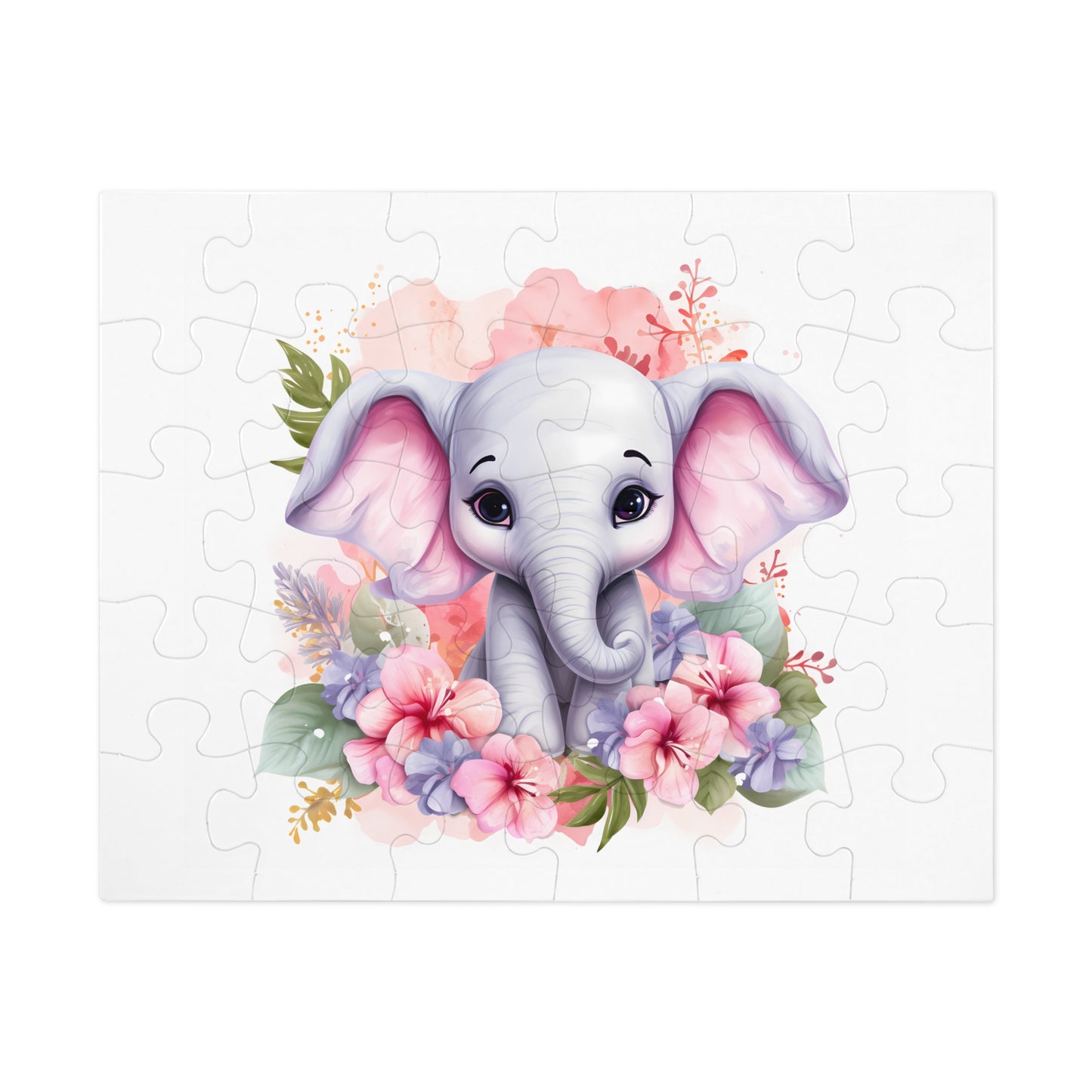 Jigsaw Puzzle, Elephant, Personalised/Non-Personalised (30, 110, 252, 500,1000-Piece)