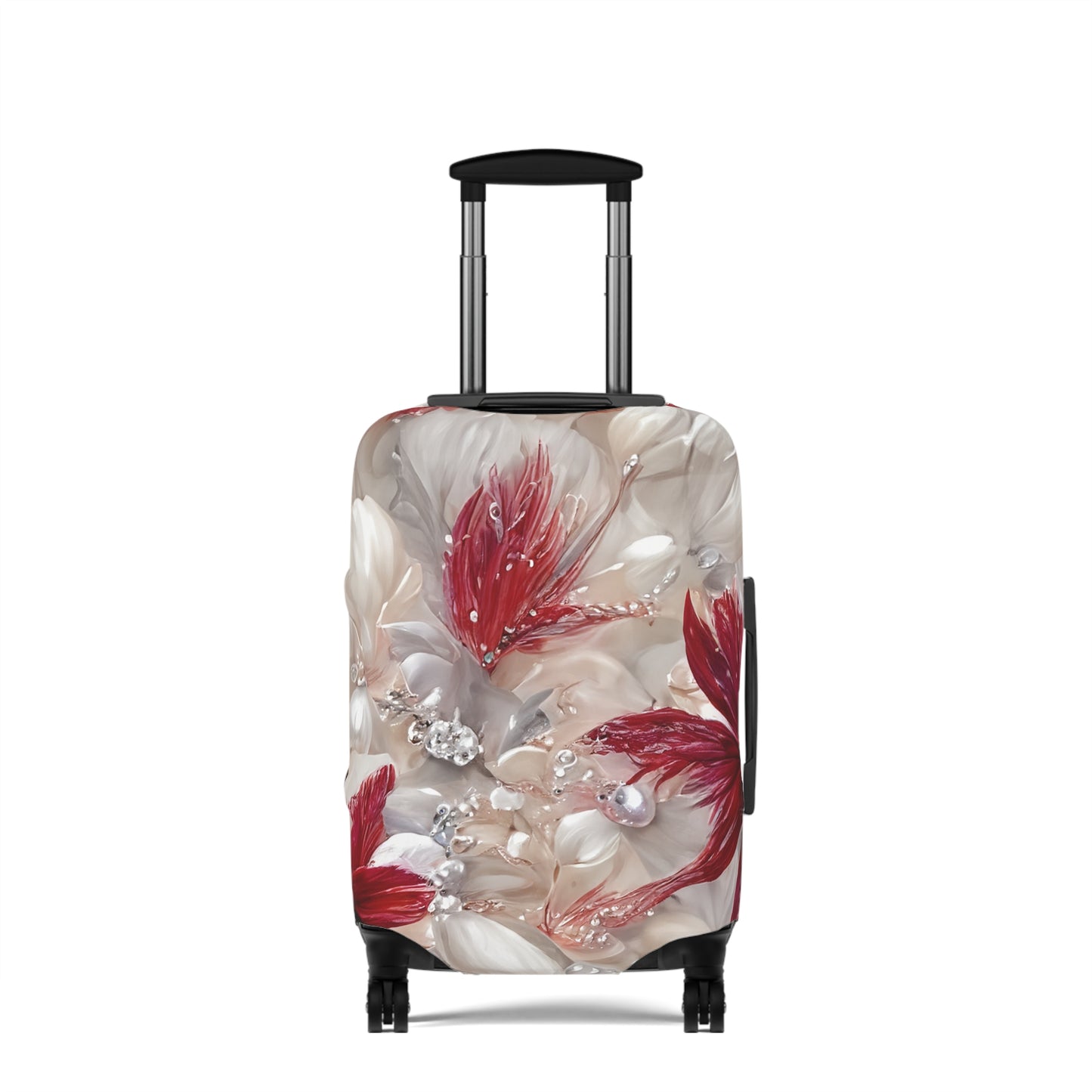 Luggage Cover, Red Floral