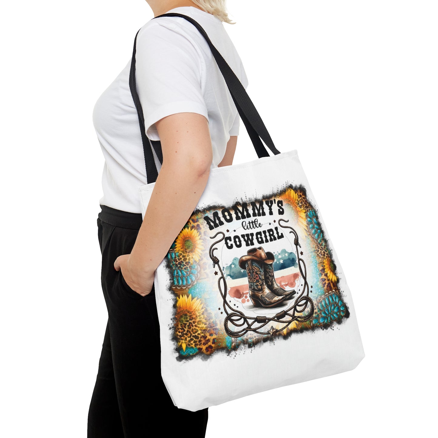 Tote Bag, Western, Momm'y Little Cowgirl