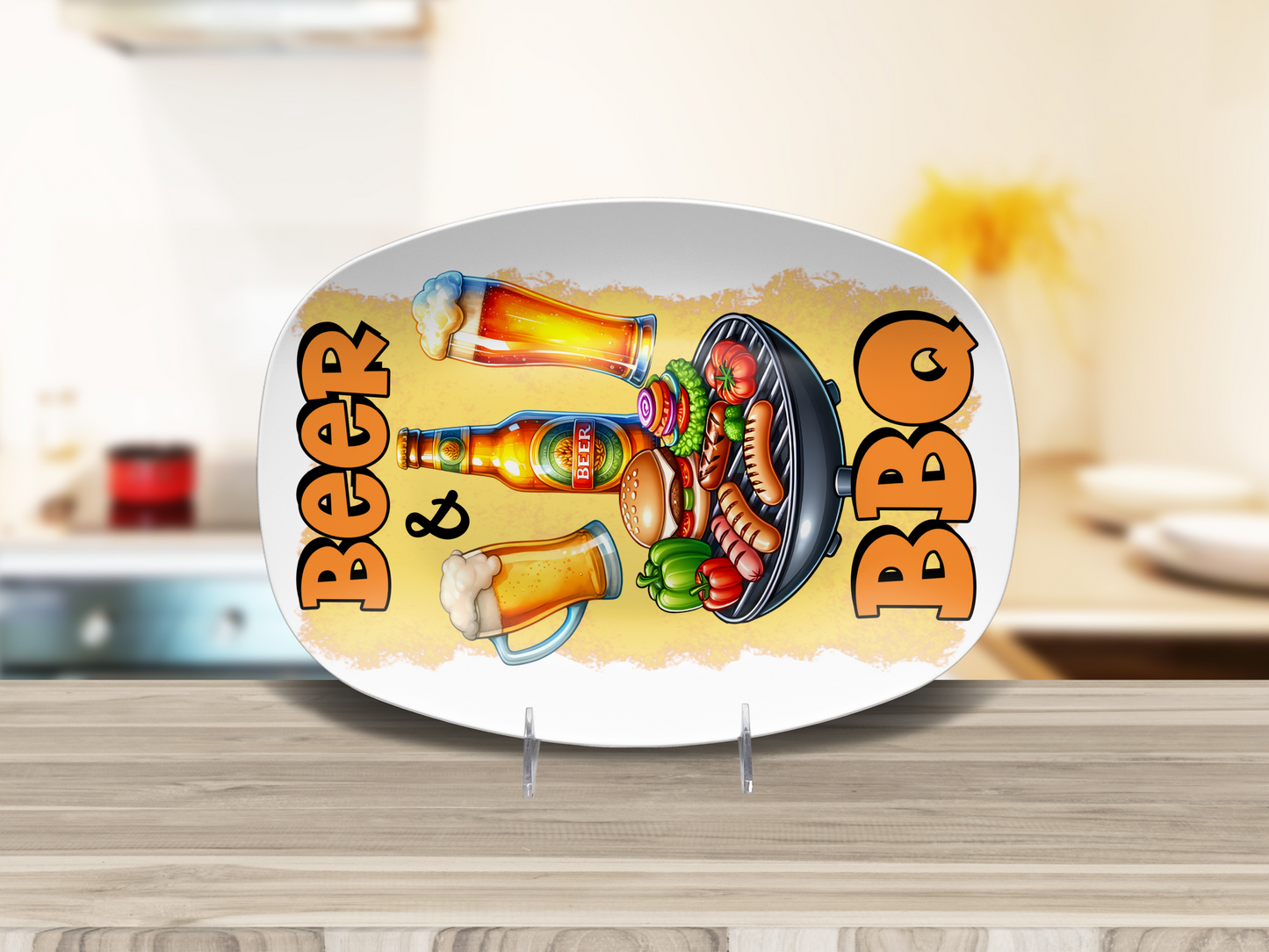 Beer & BBQ 10"x14" Platter