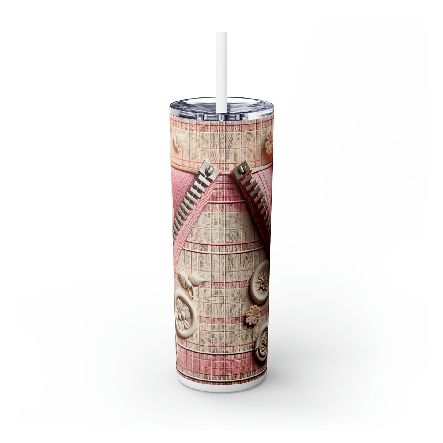 Skinny Tumbler with Straw, 20oz, Owl, Valentines Day